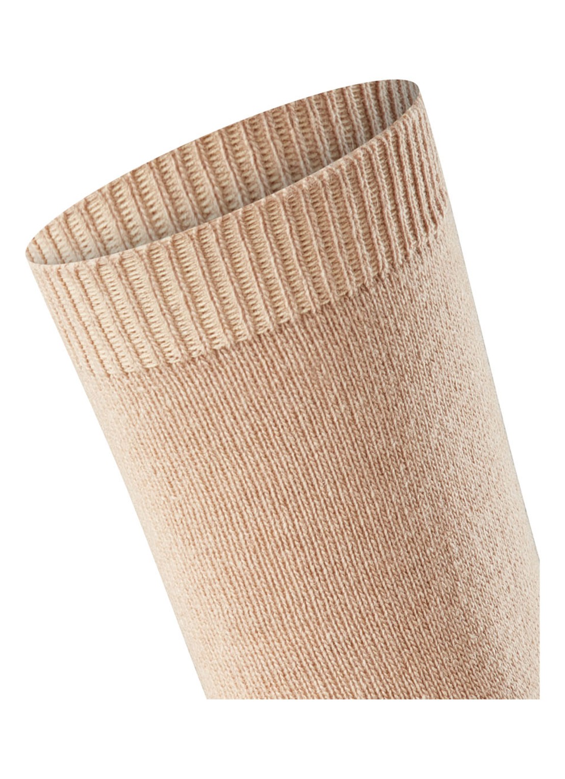 Falke Cosy Wool sokken - detail 4 camel