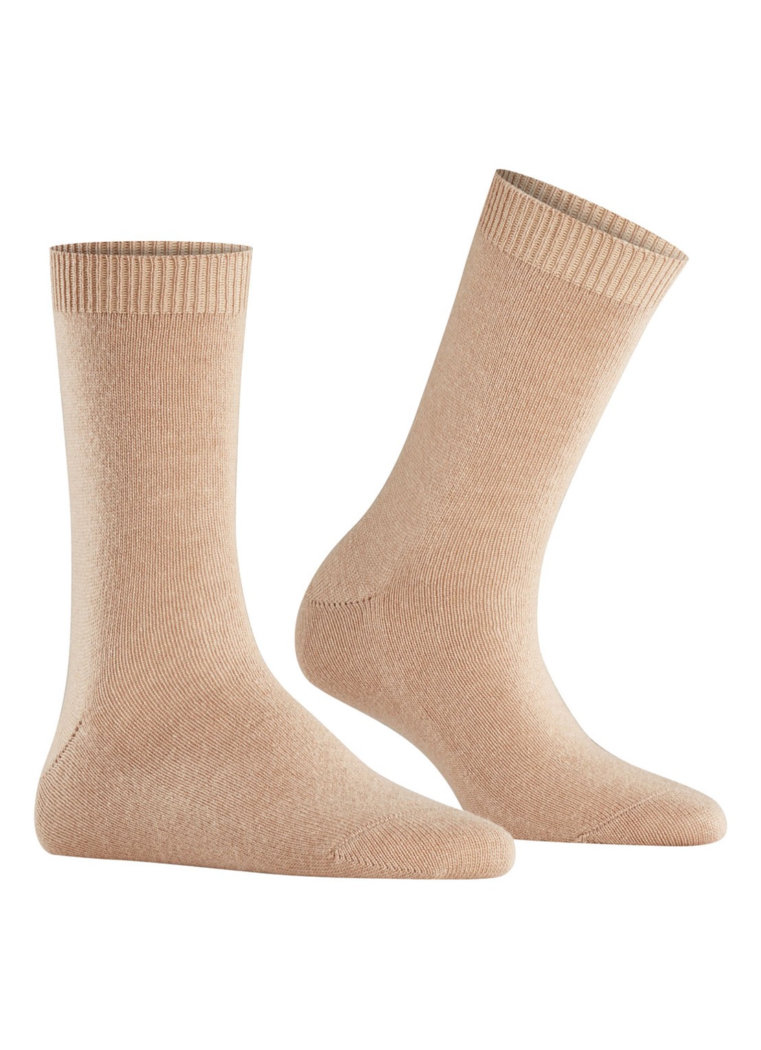 Falke Cosy Wool sokken - voorkant 7 camel