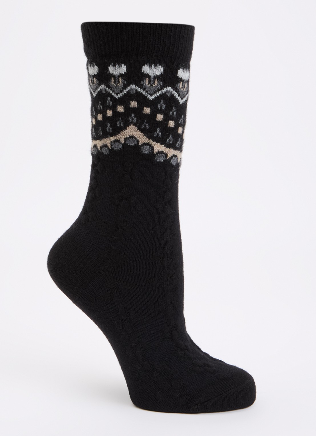 Falke Cosy Wool Special Edition sokken in kasjmierblend - voorkant zwart