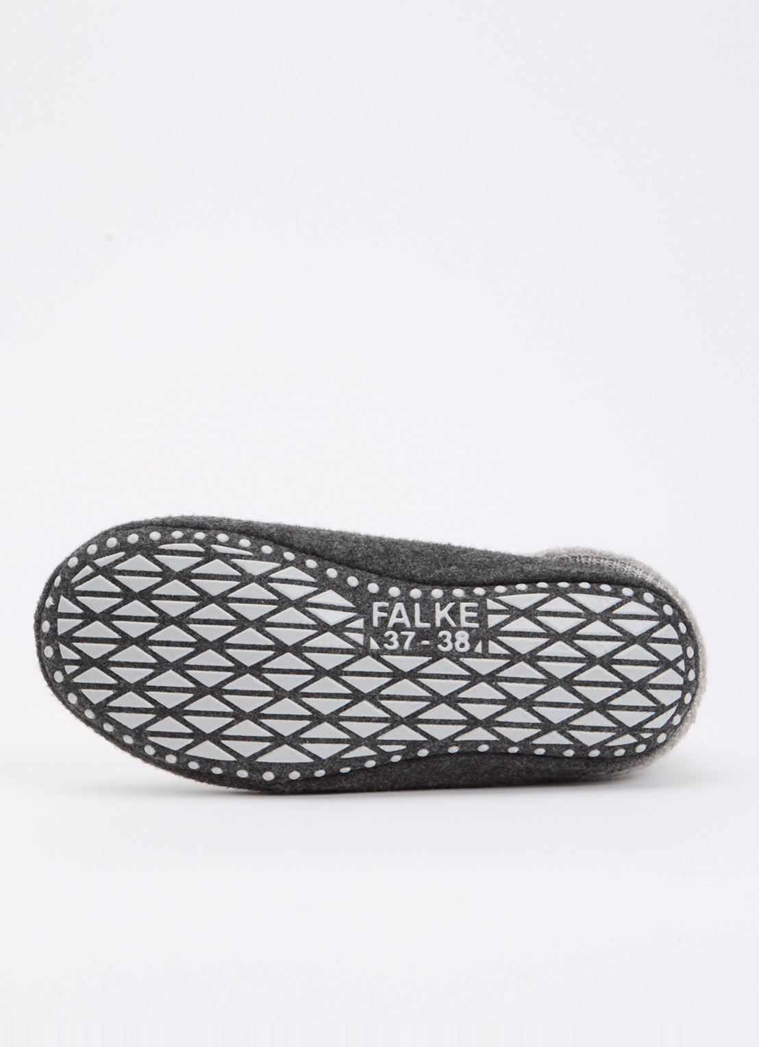 Falke Cosyshoe pantoffel in wolblend met anti-slip - detail 2 lichtgrijs