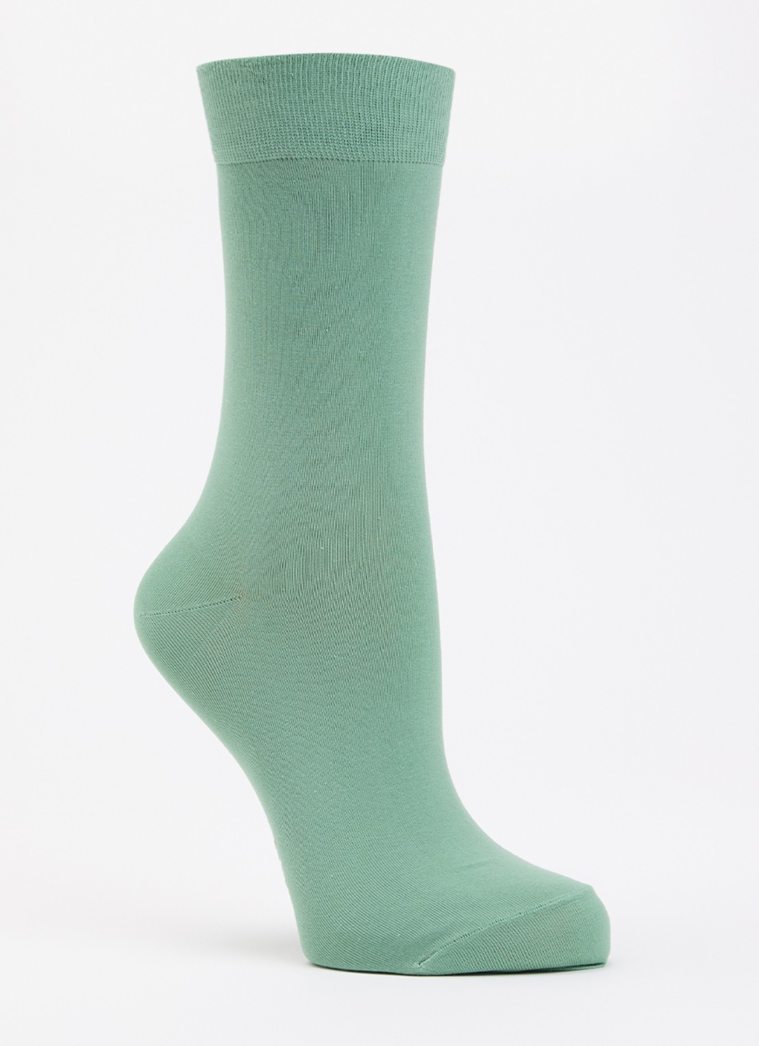 Falke Cotton Touch sokken in katoenblend - voorkant lichtgroen