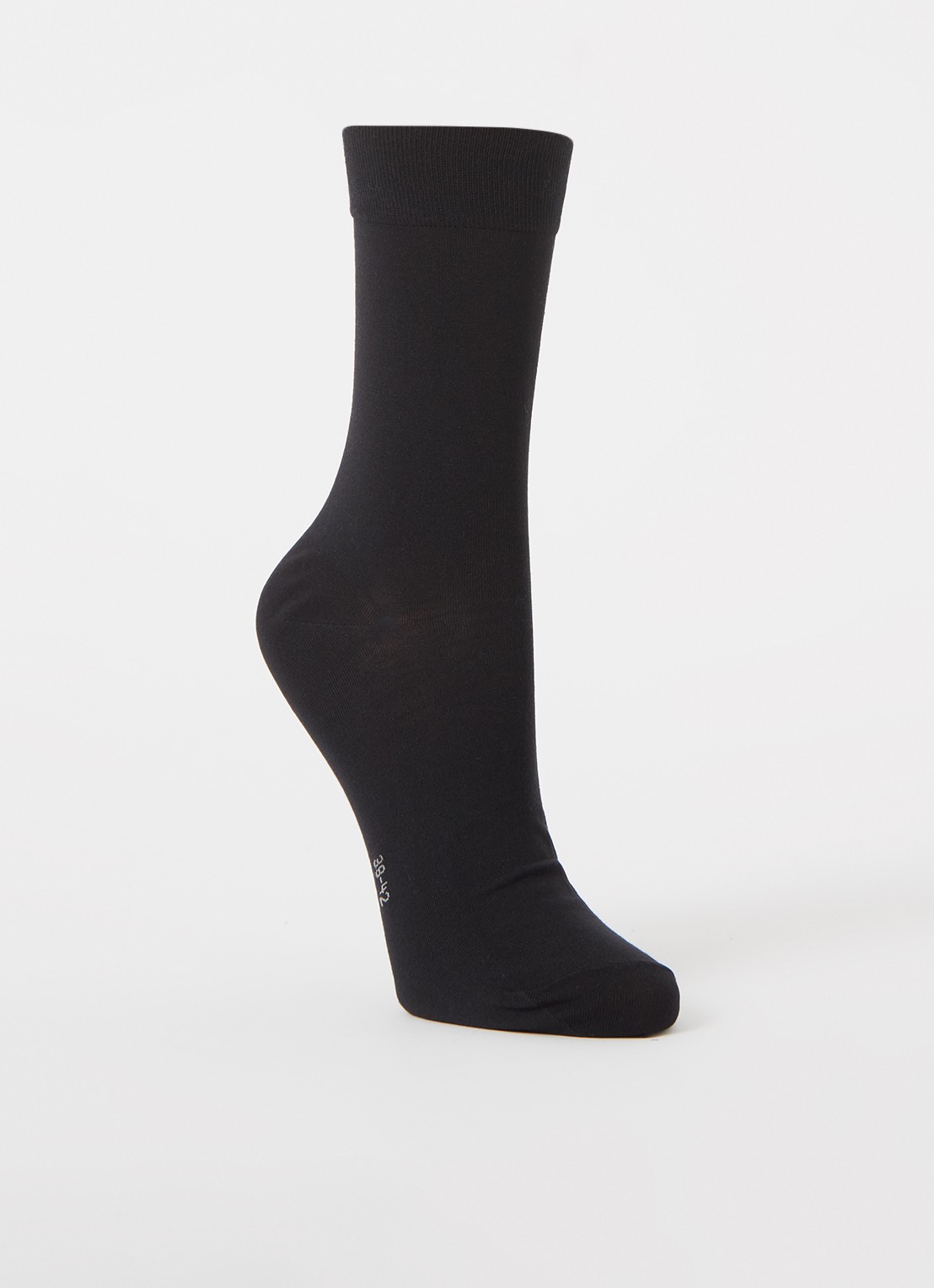 Falke Cotton Touch sokken in katoenblend - voorkant 2 zwart