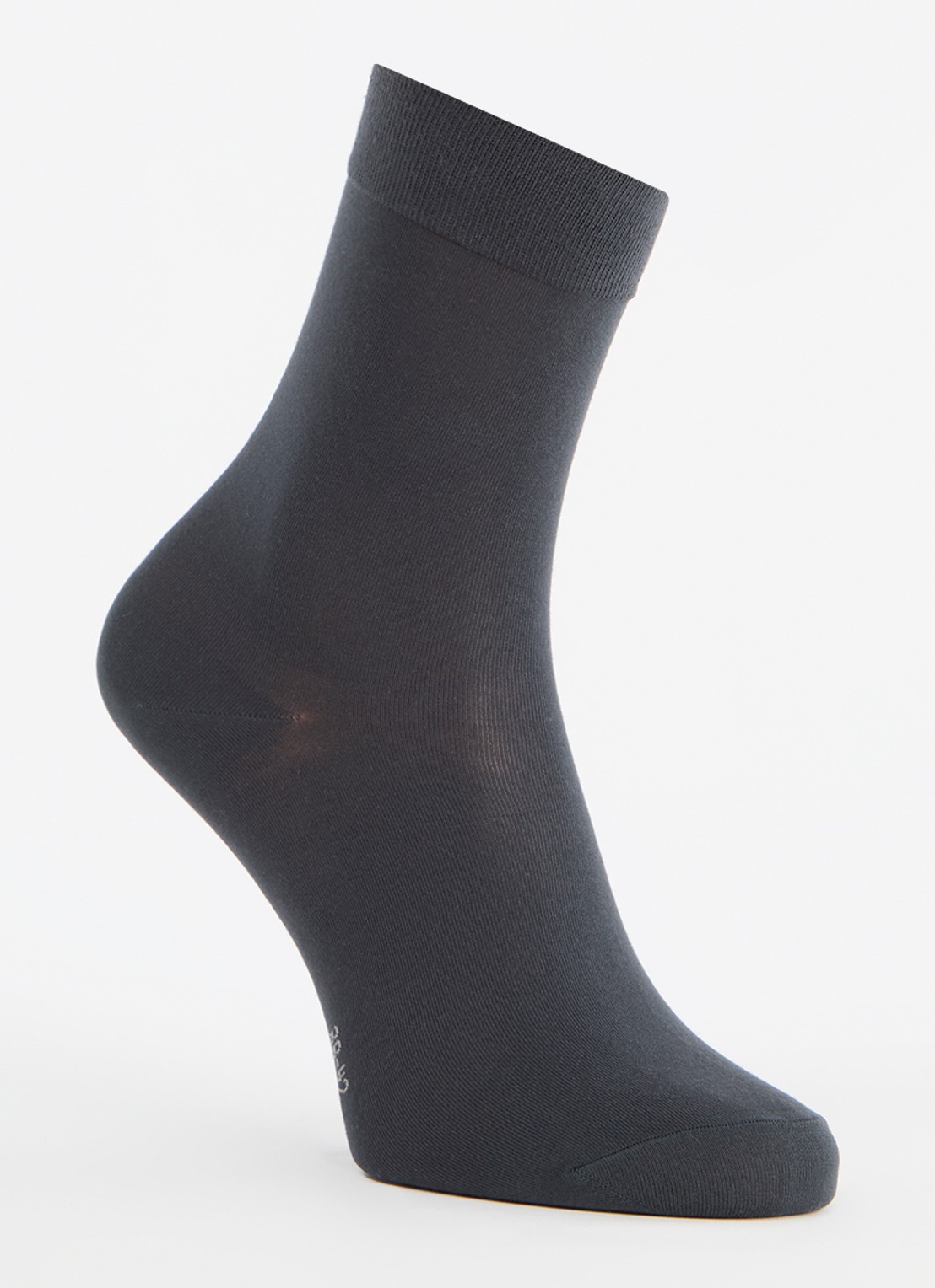 Falke Cotton Touch sokken in katoenblend - voorkant middengrijs