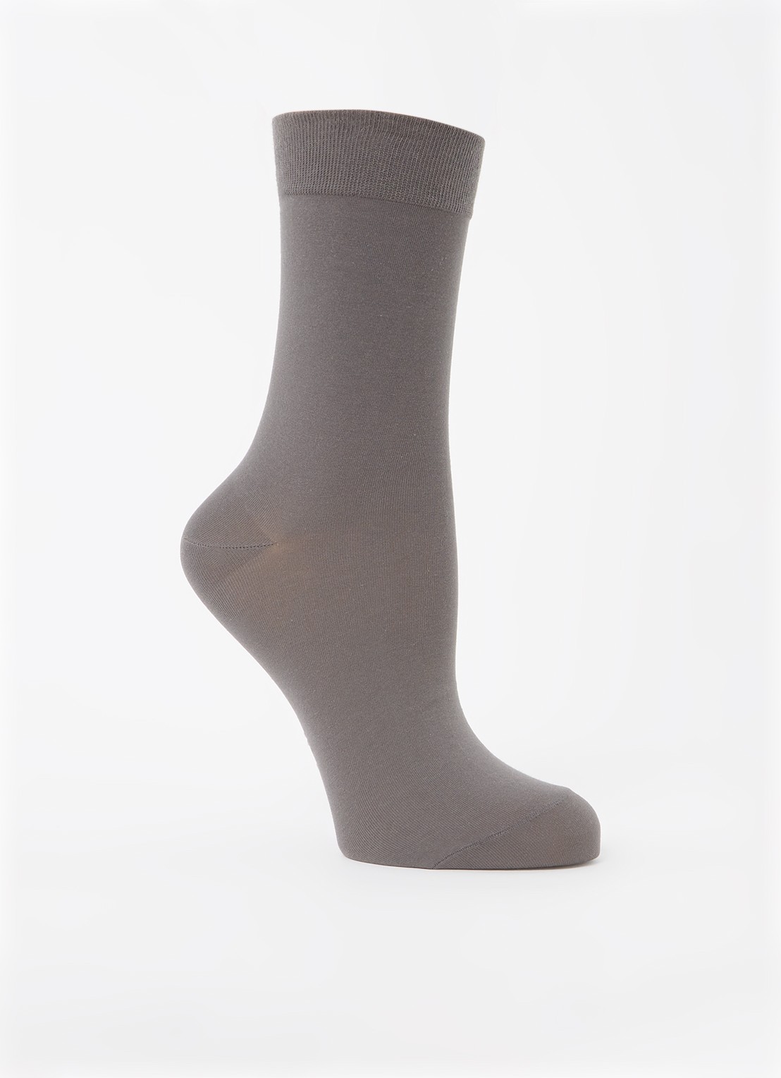 Falke Cotton Touch sokken in katoenblend - voorkant antraciet