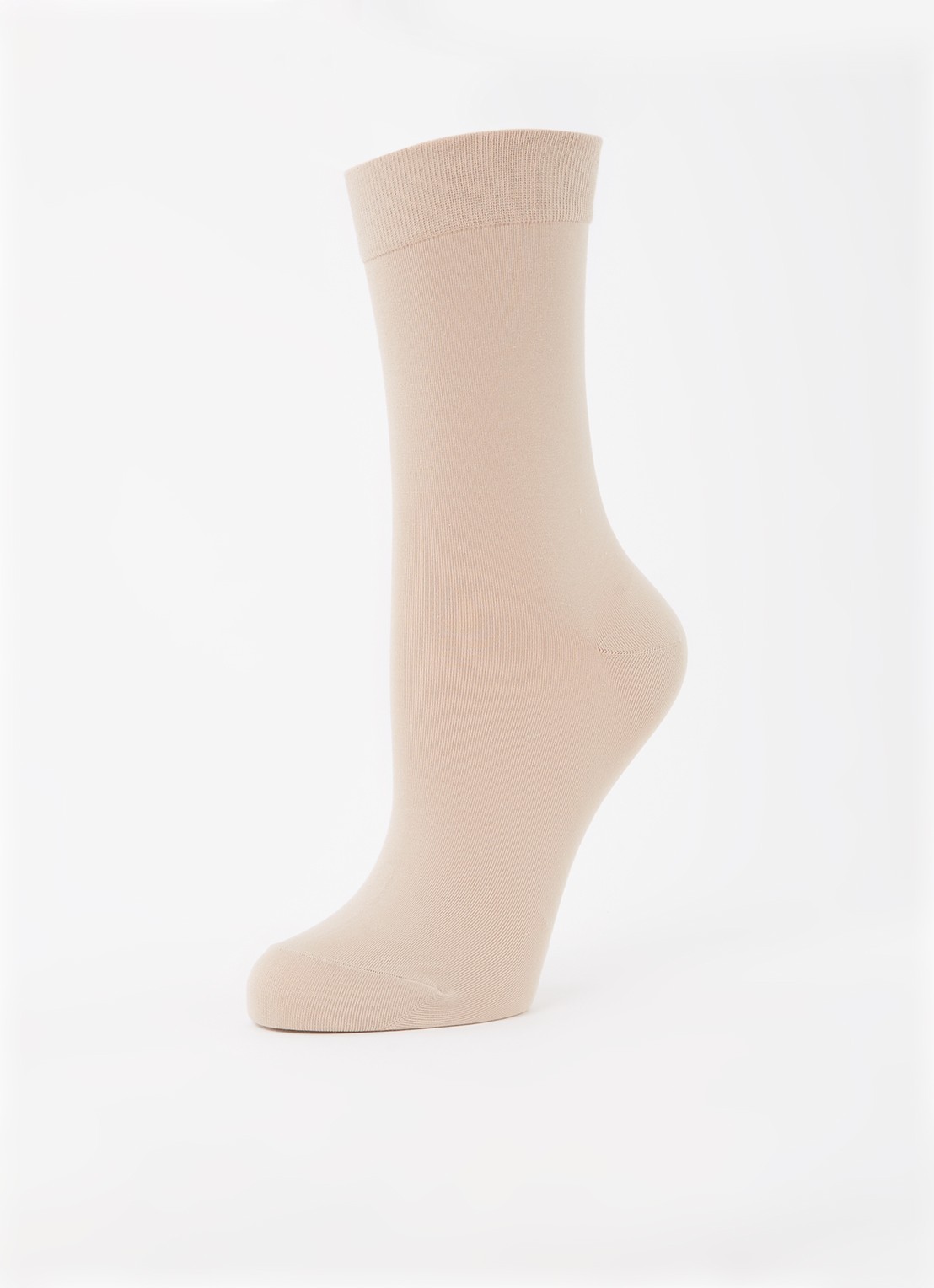 Falke Cotton Touch sokken in katoenblend - detail vanillegeel