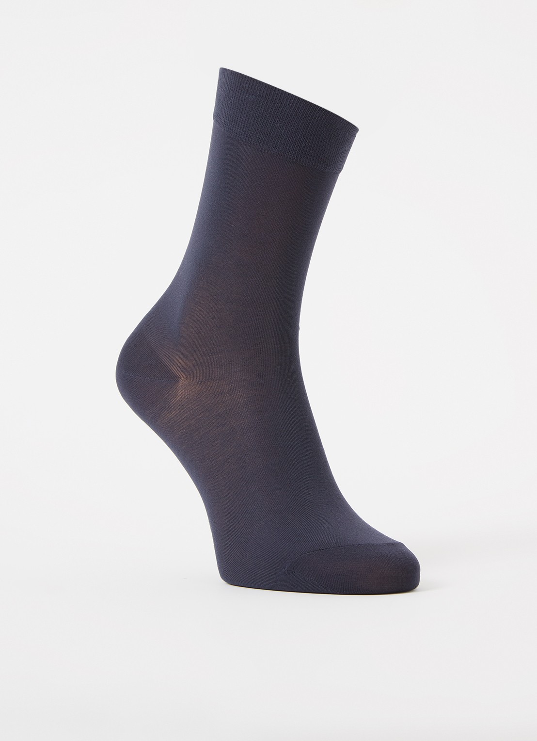 Falke Cotton Touch sokken in katoenblend - voorkant donkerblauw
