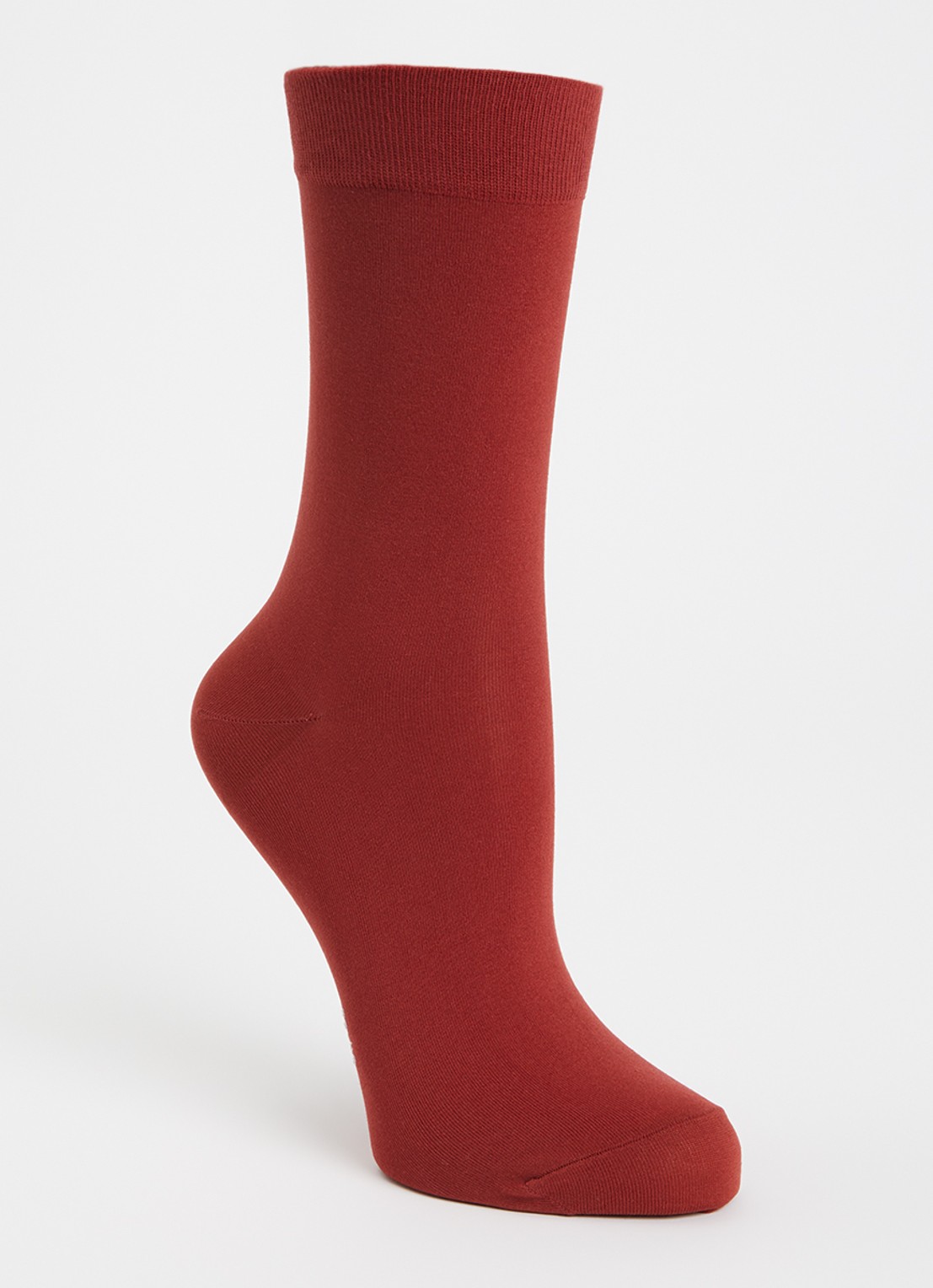 Falke Cotton Touch sokken met logo  - voorkant rood