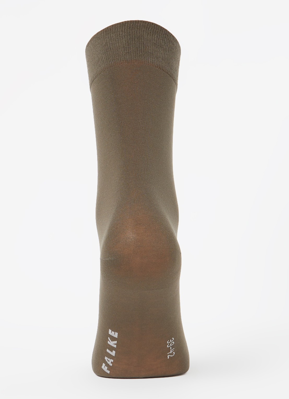 Falke Cotton Touch sokken met logo - voorkant 2 bronsgroen
