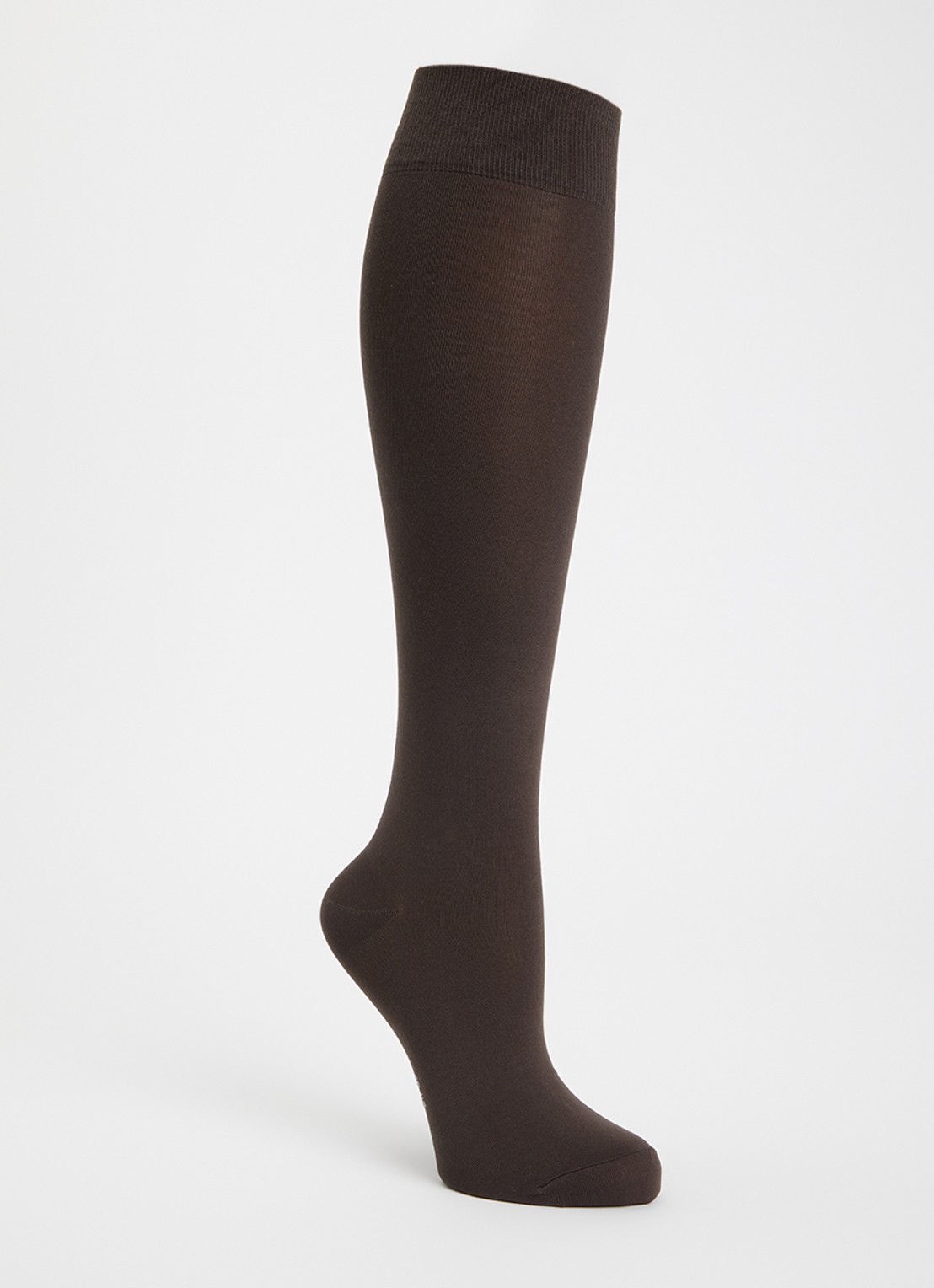 Falke Cotton Touch sokken met logo  - voorkant donkerbruin