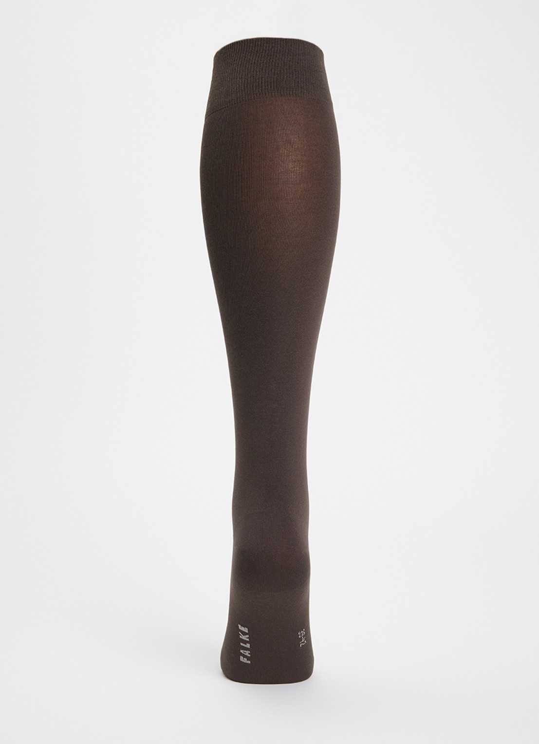 Falke Cotton Touch sokken met logo  - voorkant 2 donkerbruin