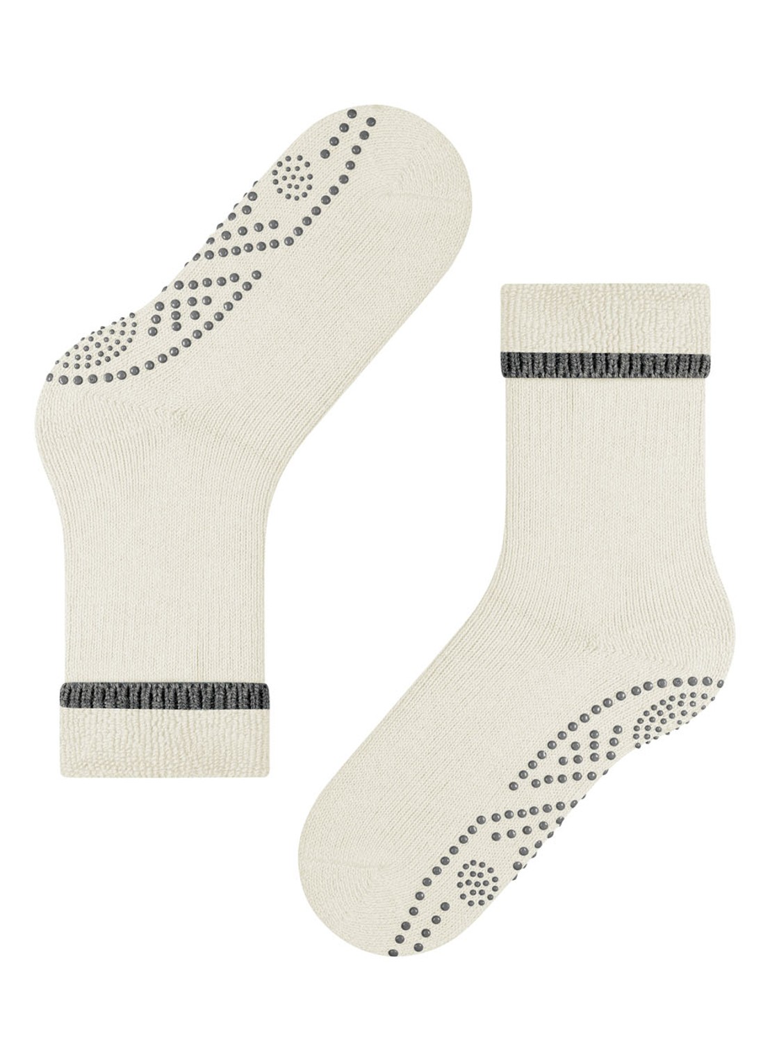 Falke Cuddle Pads sokken in wolblend met anti-slip - detail 4 gebroken wit