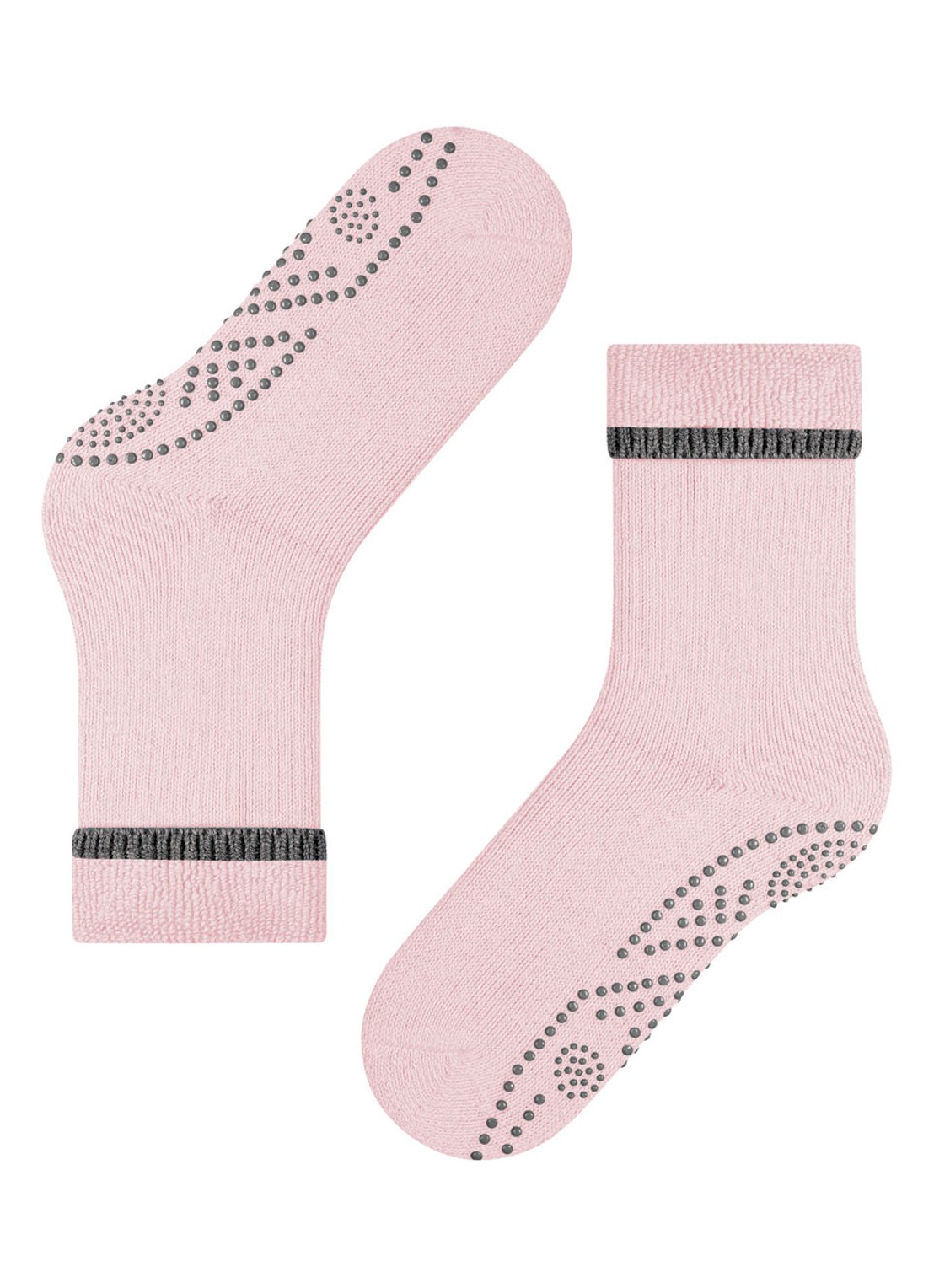 Falke Cuddle Pads sokken in wolblend met anti-slip - detail 2 lichtroze