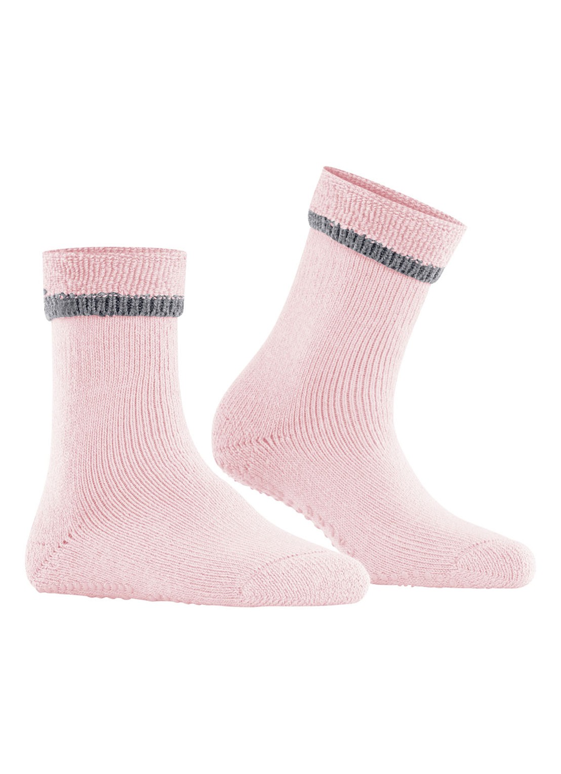 Falke Cuddle Pads sokken in wolblend met anti-slip - voorkant 7 lichtroze