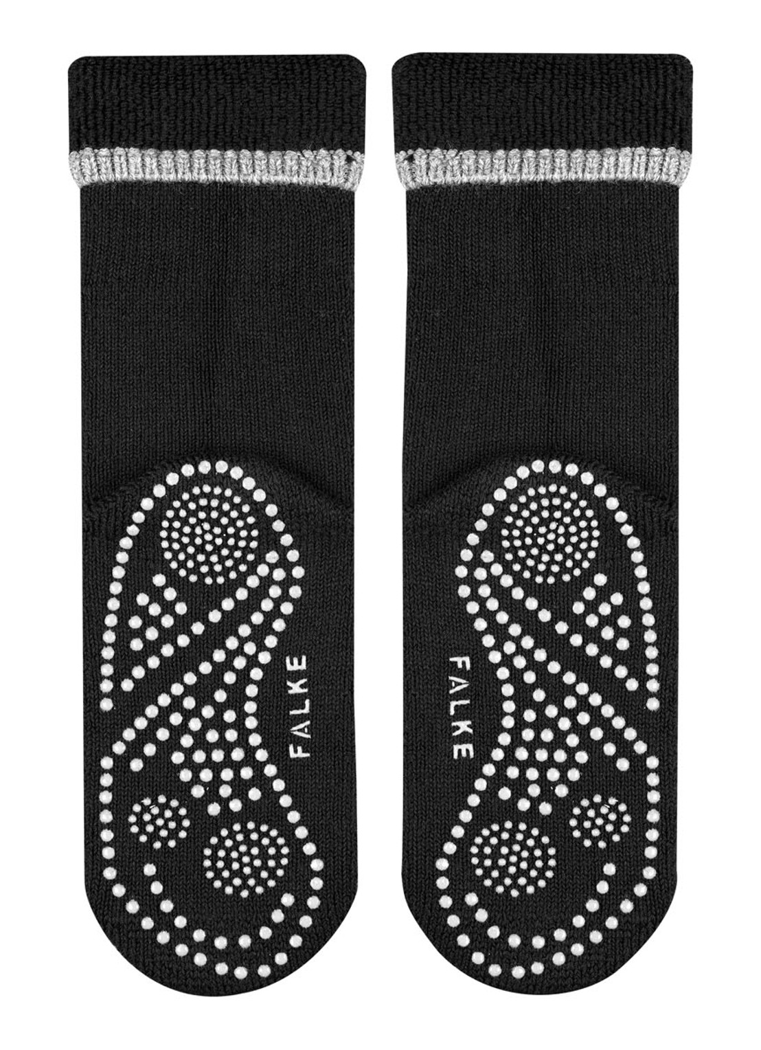 Falke Cuddle Pads sokken in wolblend met anti-slip - detail 3 zwart