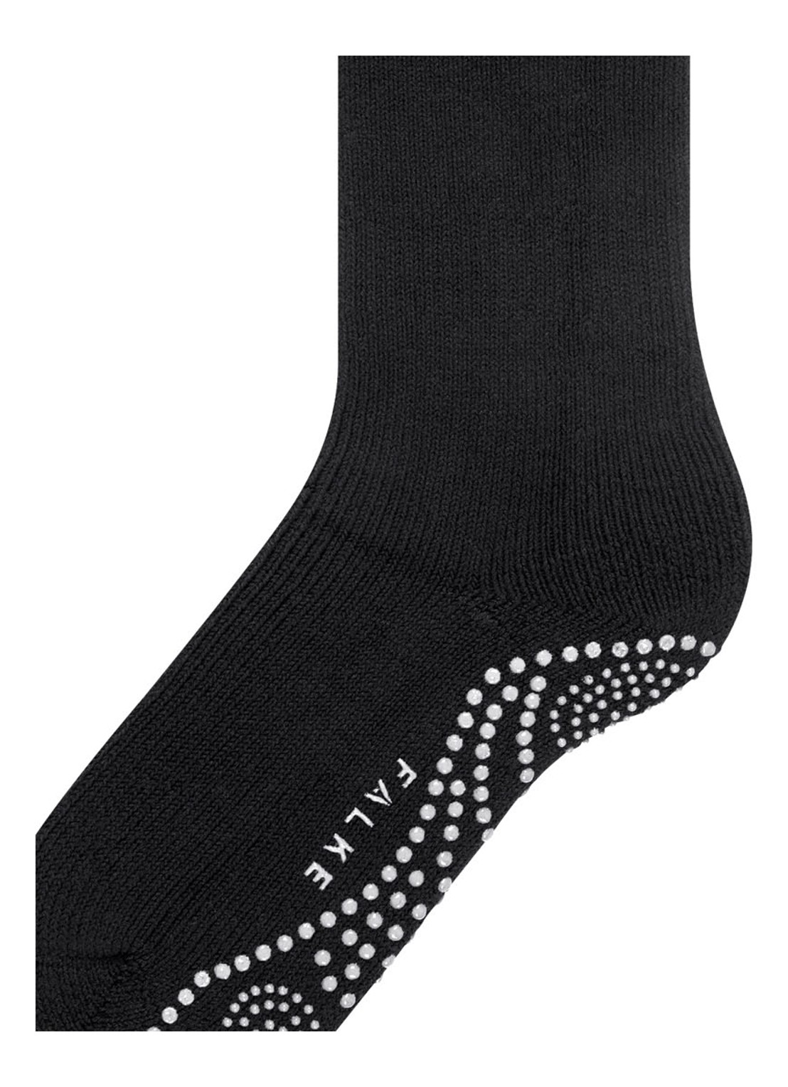 Falke Cuddle Pads sokken in wolblend met anti-slip - detail 4 zwart