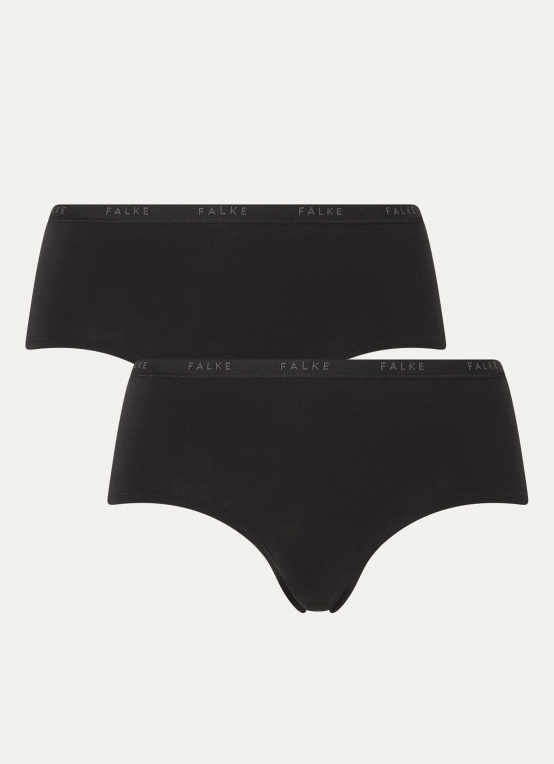 Falke Daily Comfort hipster met logoband in 2-pack - voorkant 4 zwart