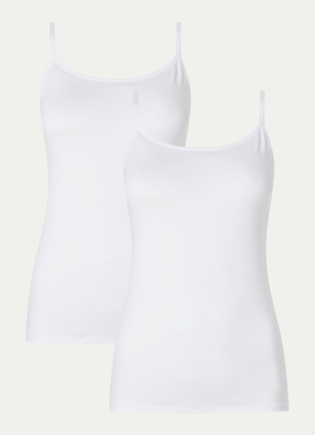Falke Daily Comfort tanktop met verstelbare bandjes in 2-pack - voorkant 3 wit