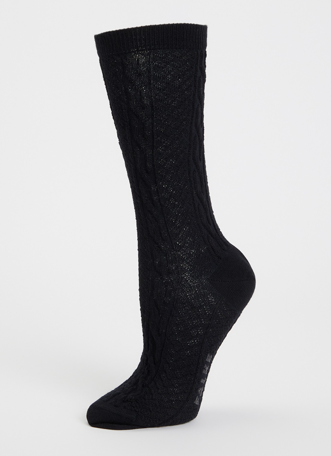 Falke Declivity sokken in wolblend - detail zwart