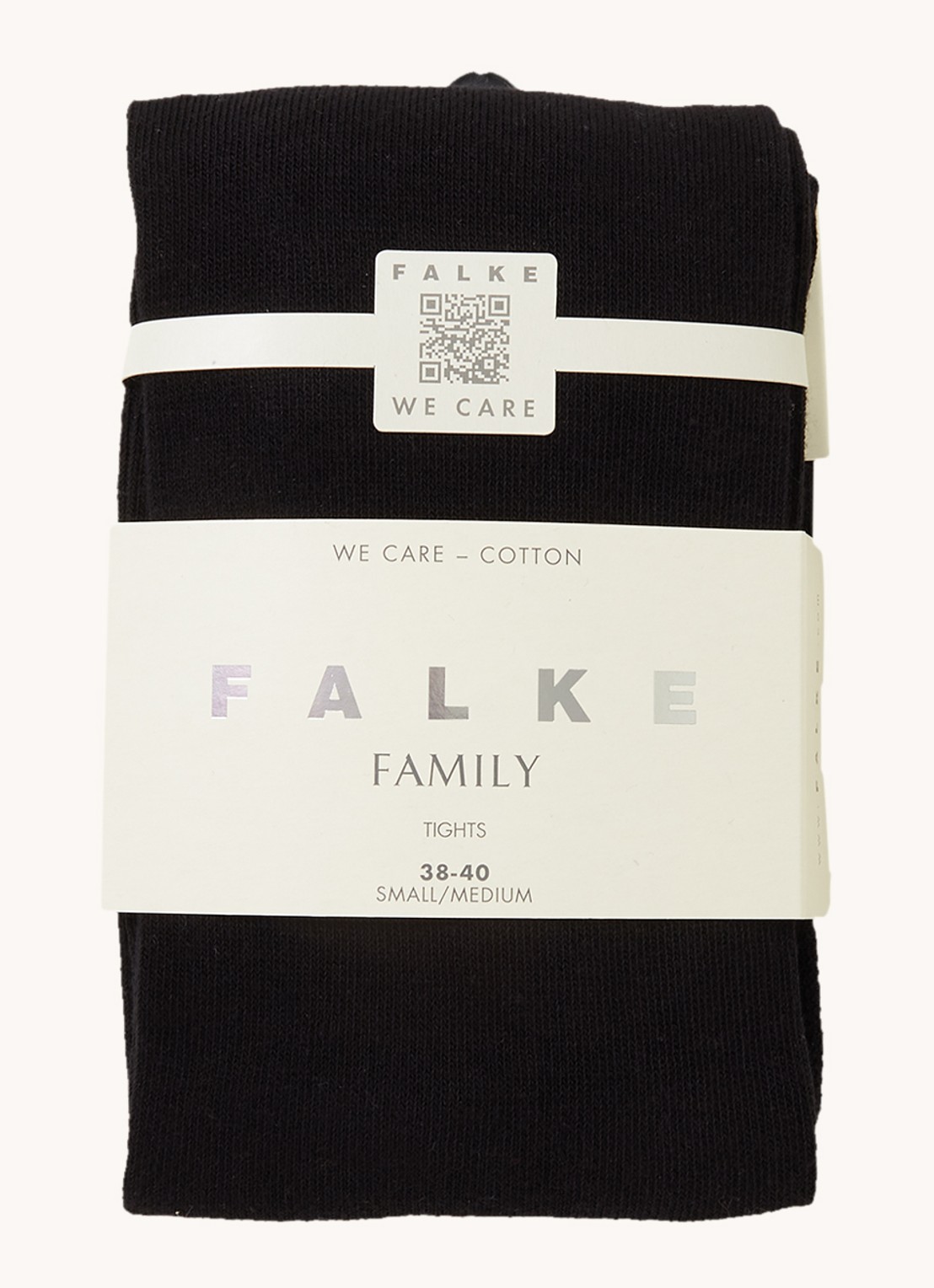 Falke Family maillot van katoen - voorkant zwart