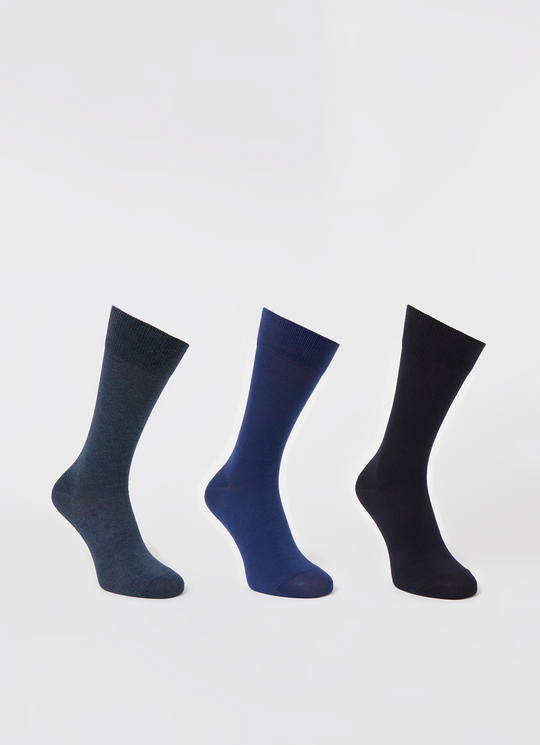Falke Happy Box sokken in 3-pack - voorkant blauw