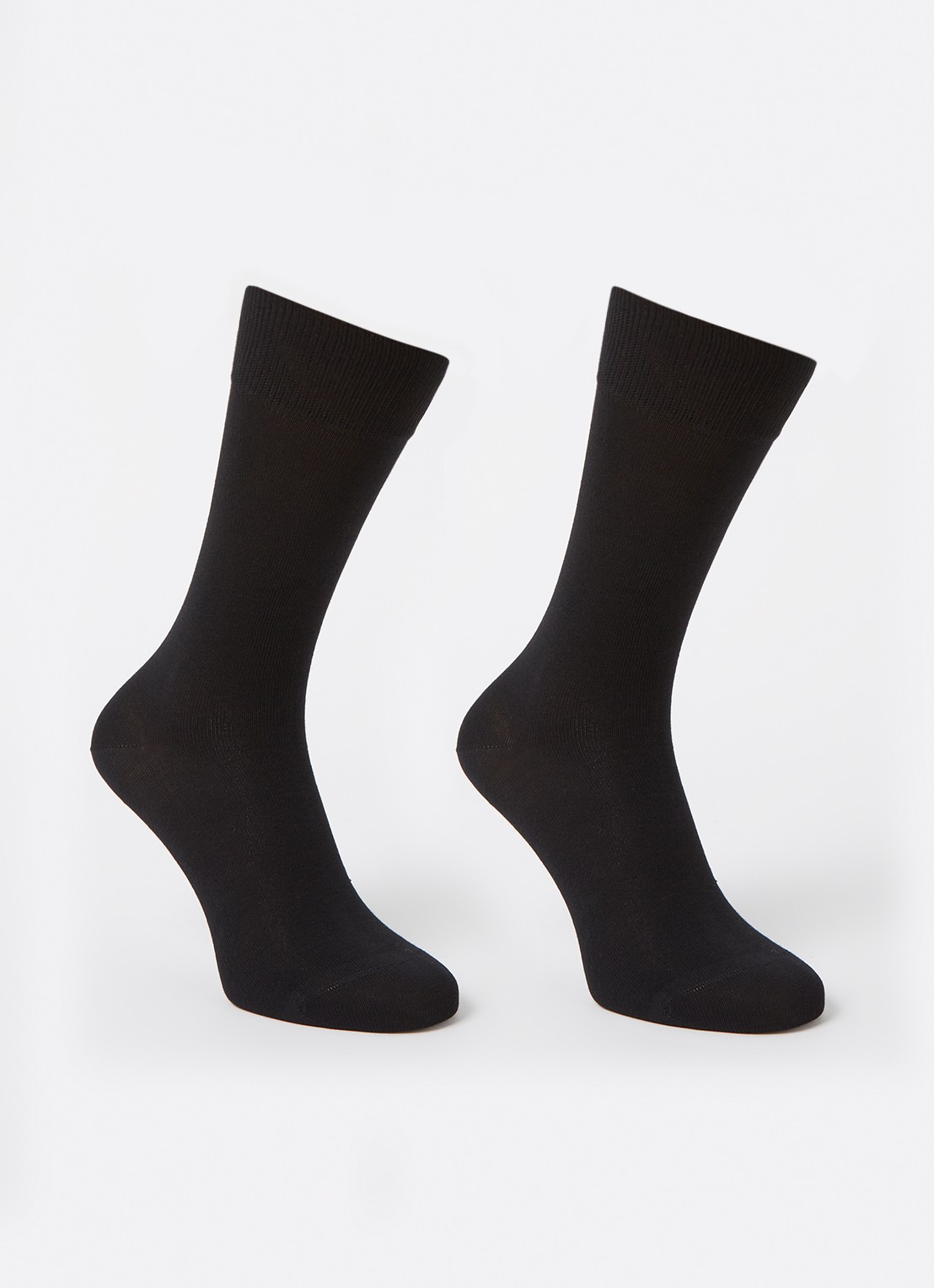 Falke Happy sokken in 2-pack - voorkant 3 zwart