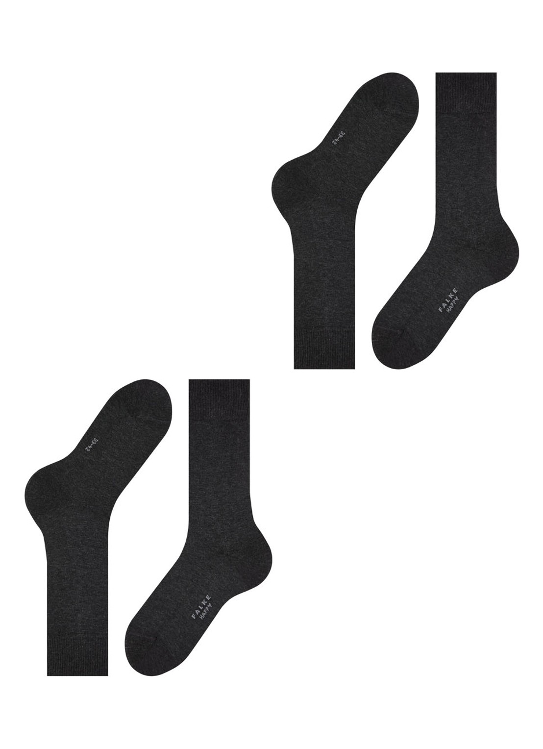 Falke Happy sokken in 2-pack - detail 2 antraciet