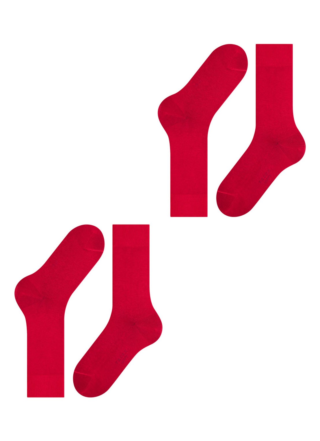 Falke Happy sokken van katoen in 2-pack - detail 2 donkerrood