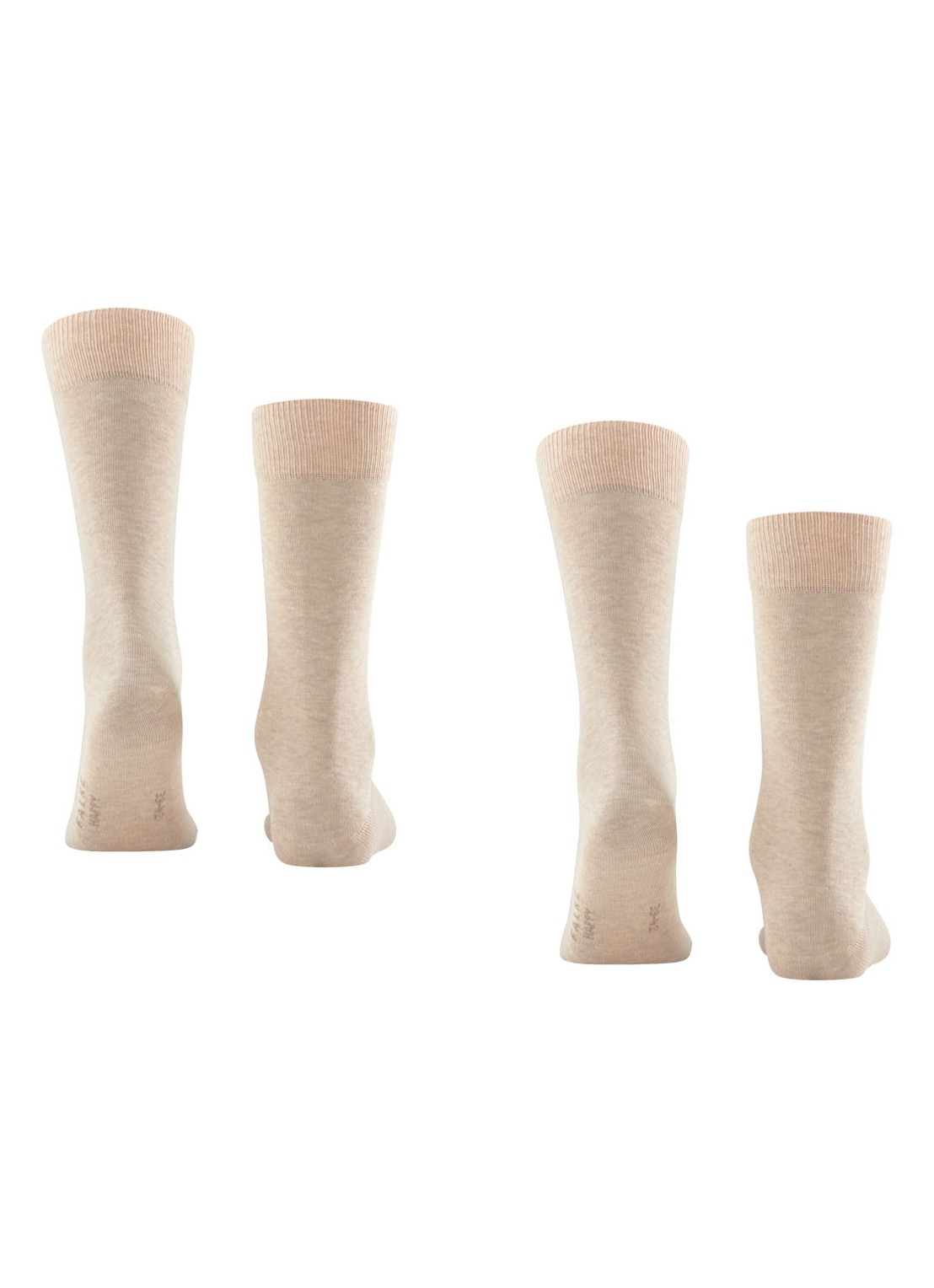 Falke Happy sokken van katoen in 2-pack - detail beige
