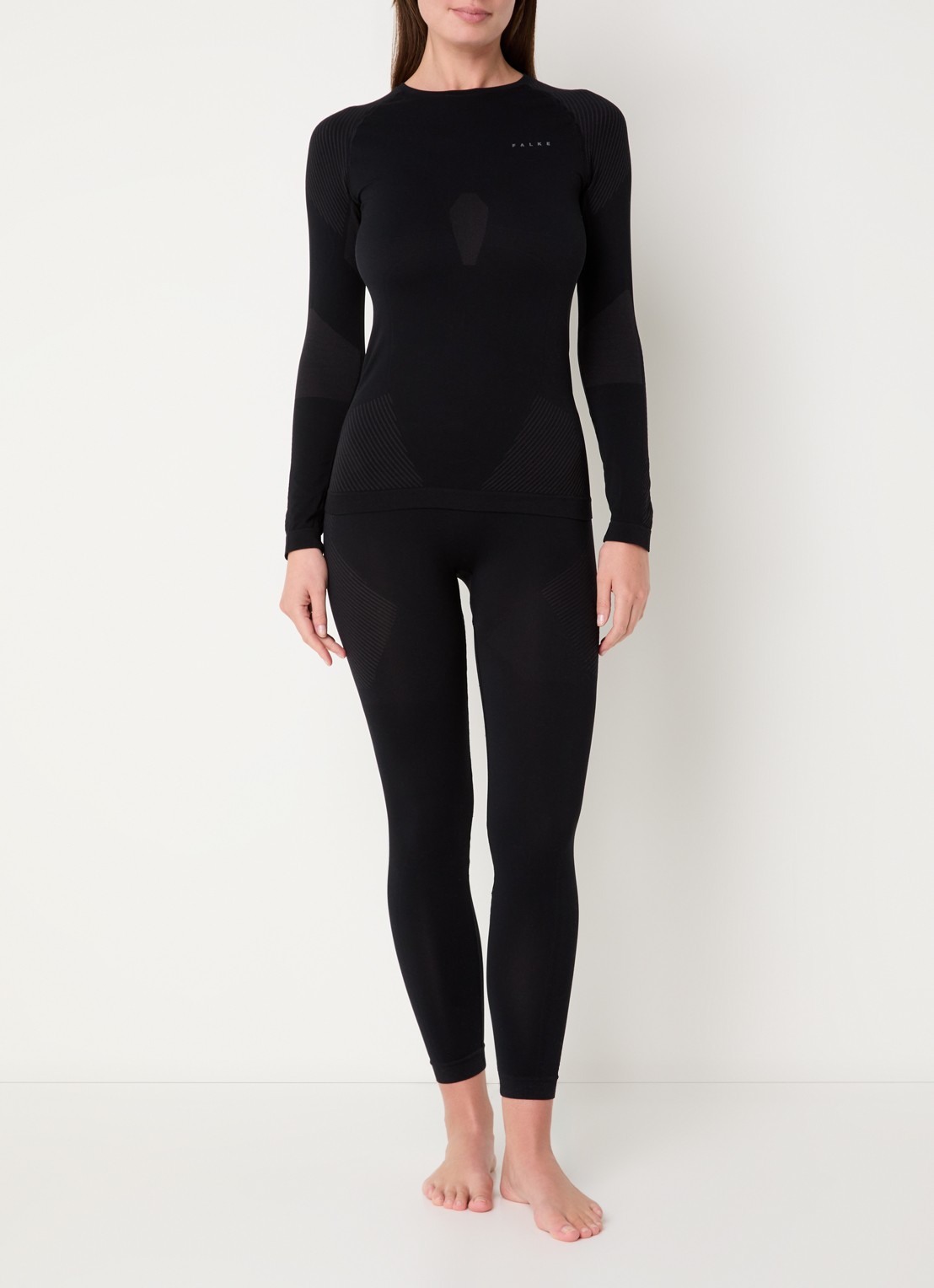 Falke High waist trainingslegging - voorkant 3 zwart