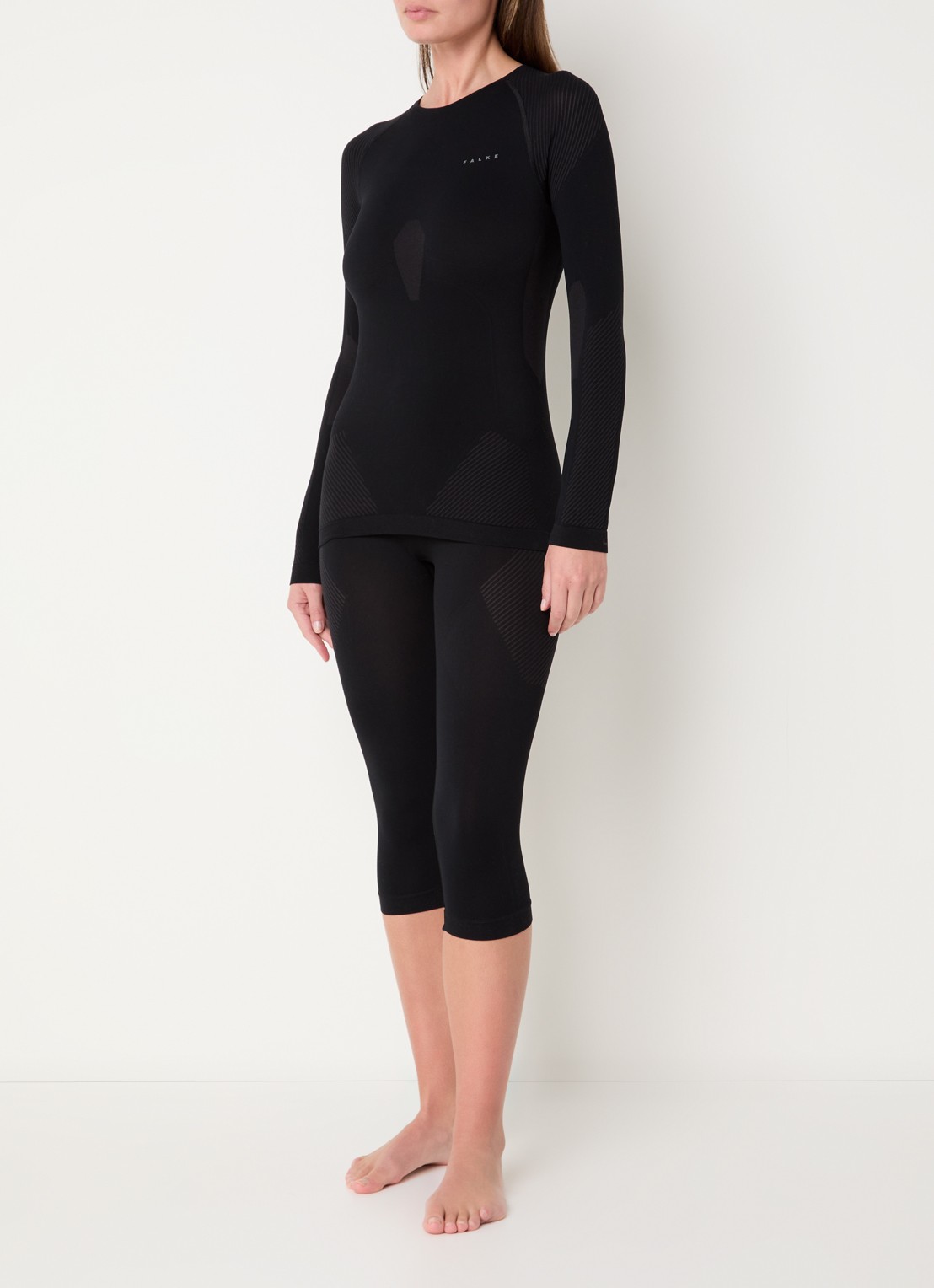 Falke High waist trainingslegging - voorkant 5 zwart