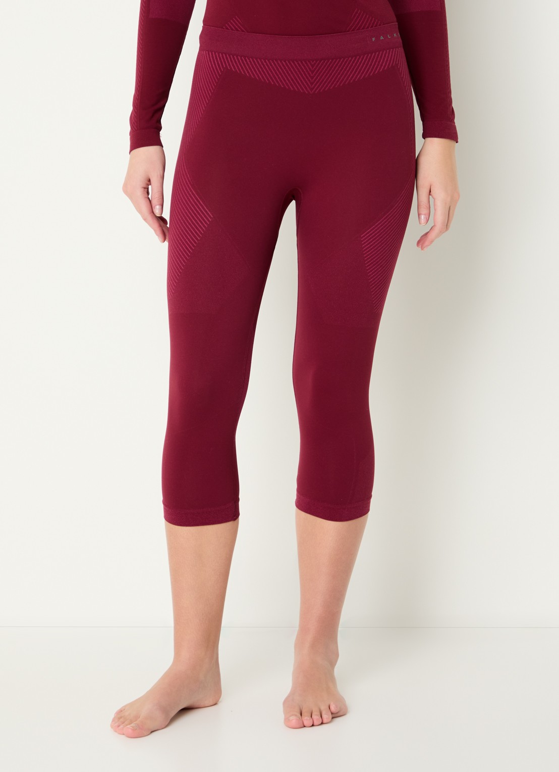 Falke High waist trainingslegging - detail 4 bordeauxrood