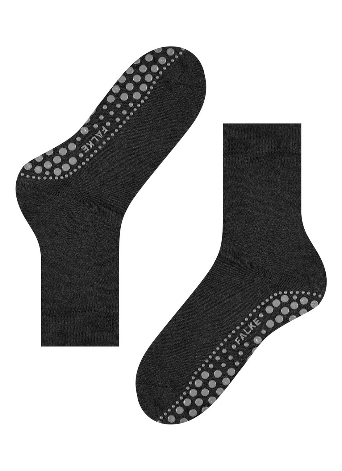 Falke Homepads huissokken in wolblend met anti-slip - detail 4 antraciet