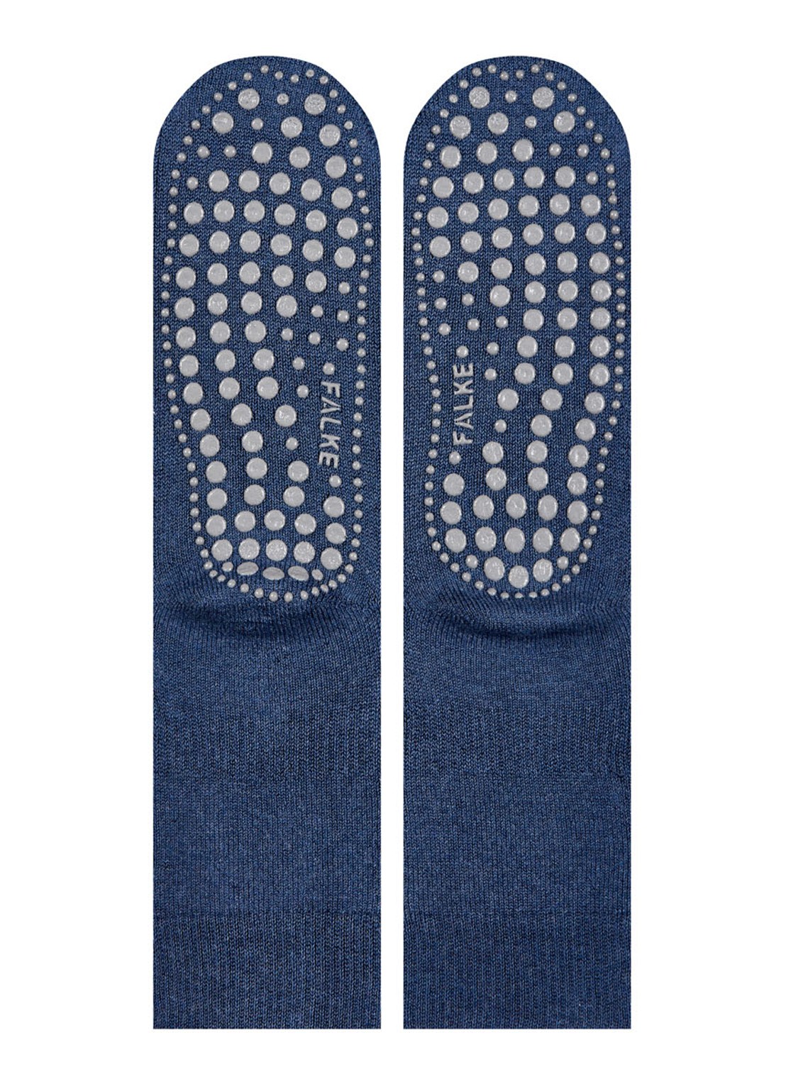 Falke Homepads huissokken in wolblend met anti-slip - detail 3 blauw