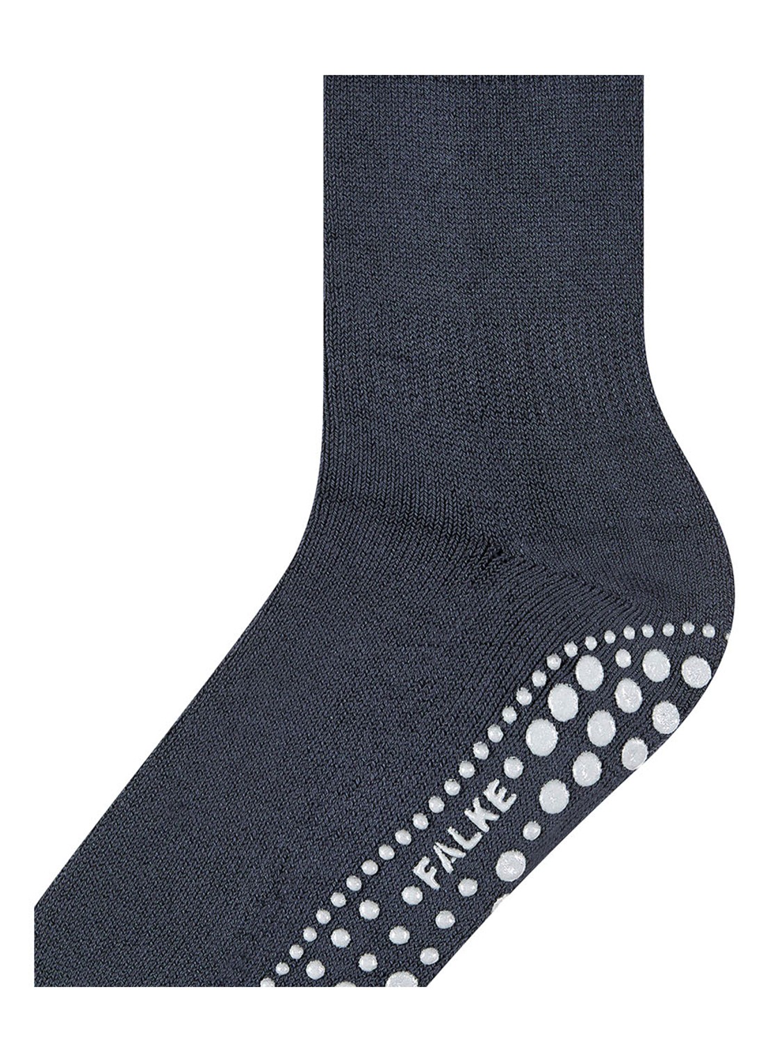 Falke Homepads huissokken in wolblend met anti-slip - detail 4 blauw