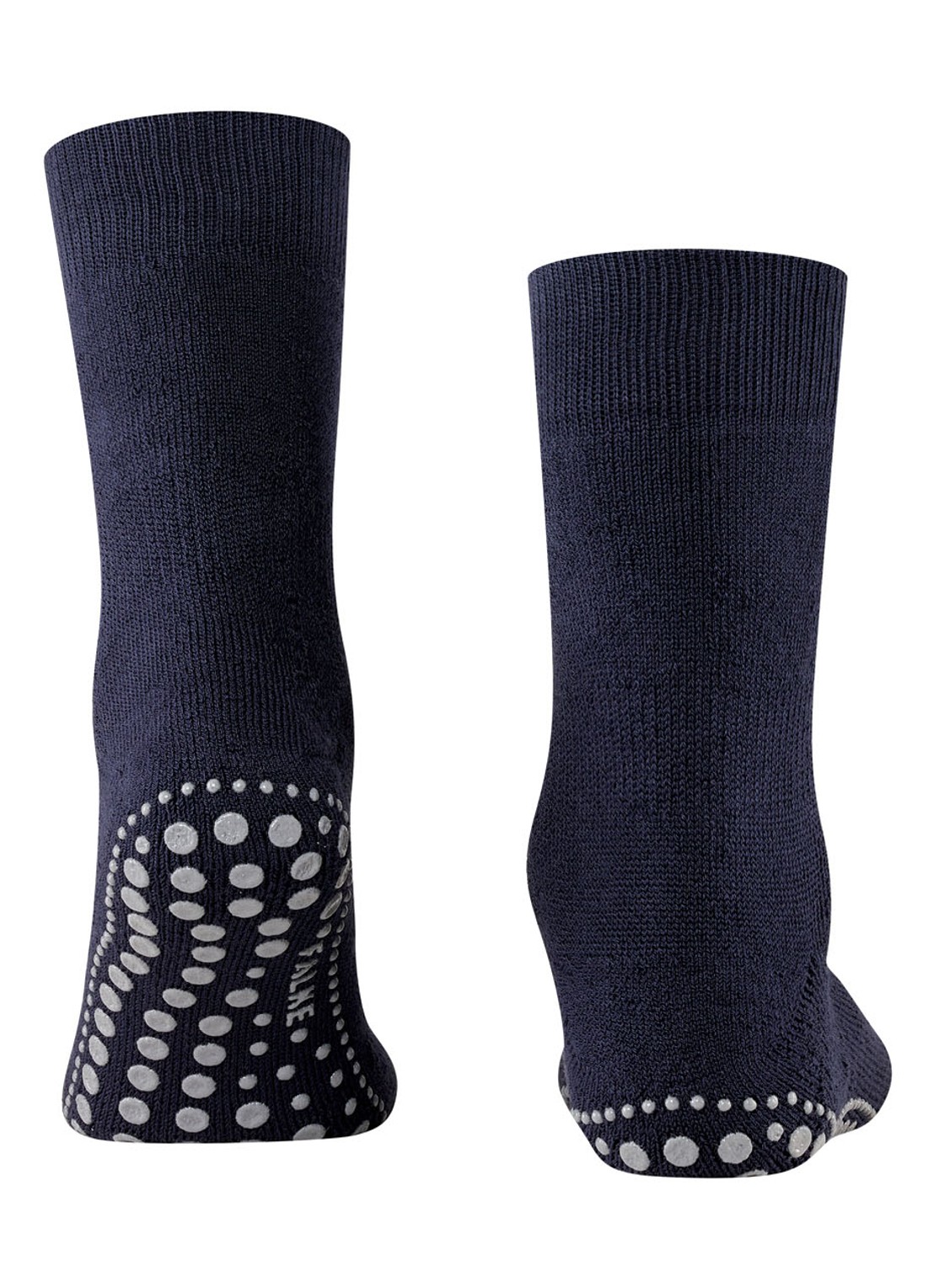 Falke Homepads huissokken in wolblend met anti-slip - detail 3 donkerblauw