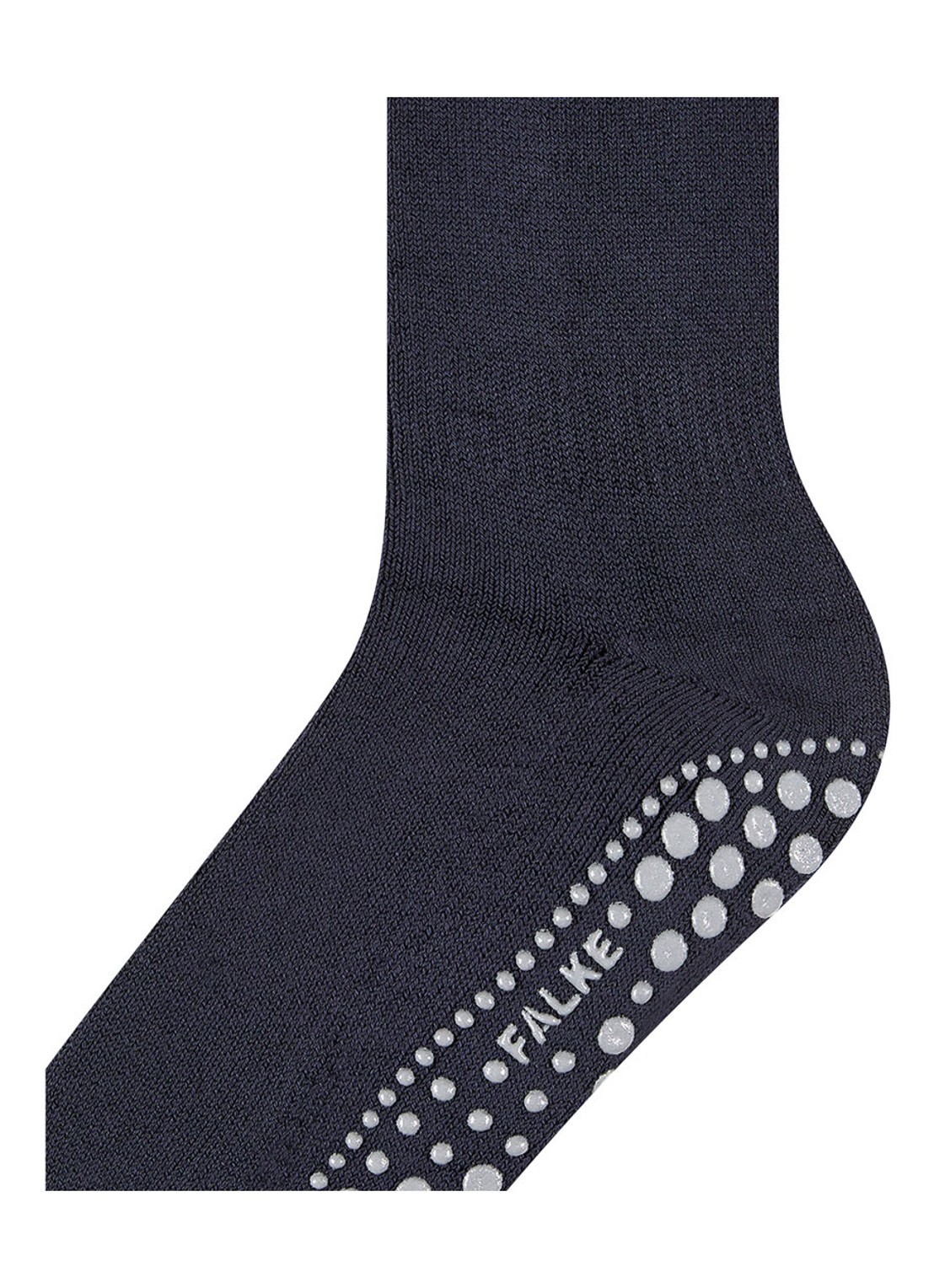 Falke Homepads huissokken in wolblend met anti-slip - detail 6 donkerblauw
