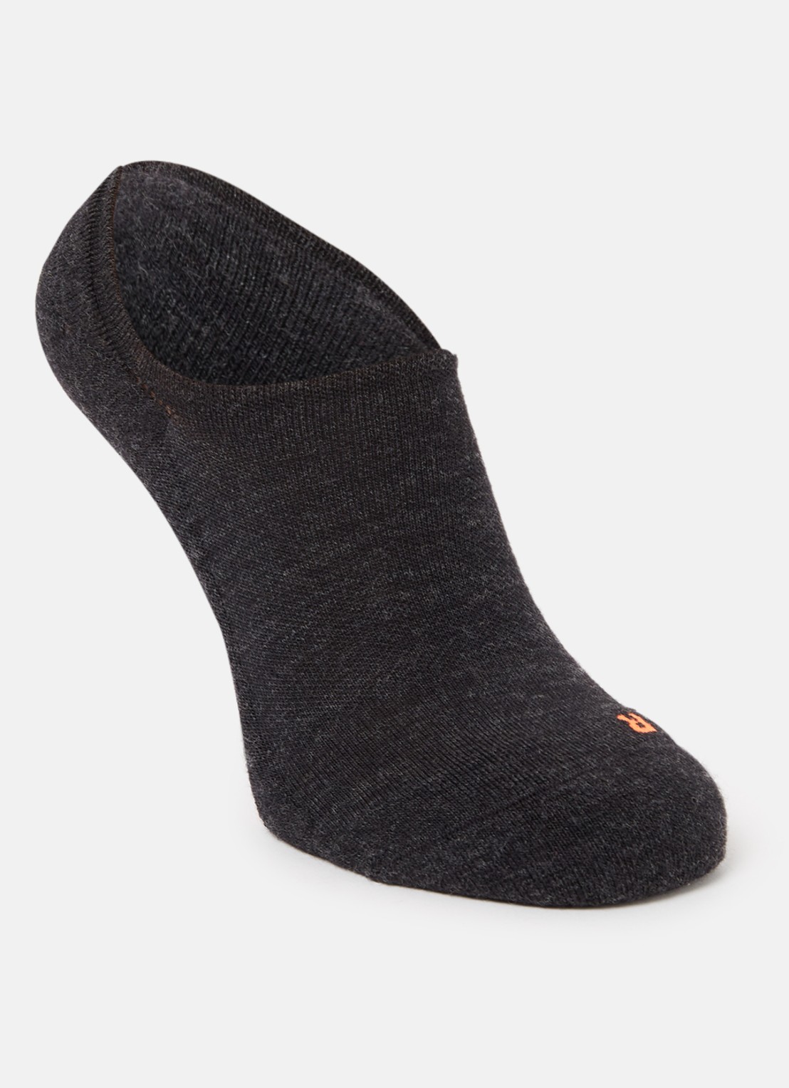 Falke Keep Warm sneakersokken in scheerwolblend - voorkant antraciet