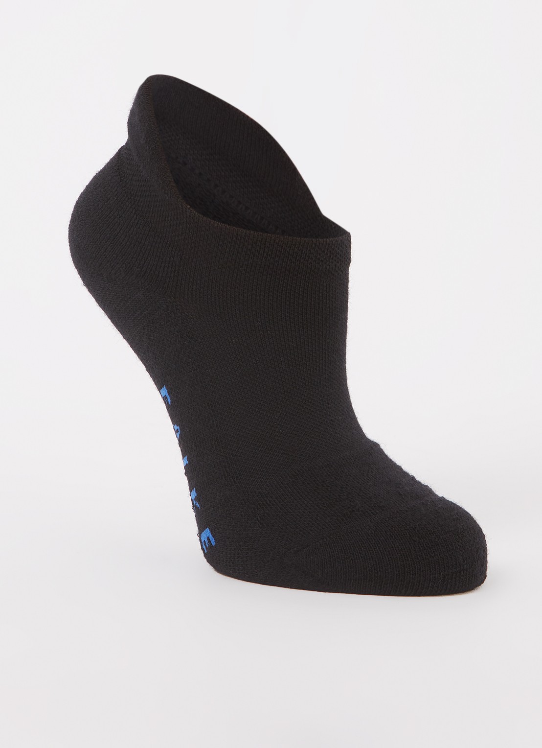Falke Keep Warm sneakersokken in scheerwolblend - voorkant 3 zwart