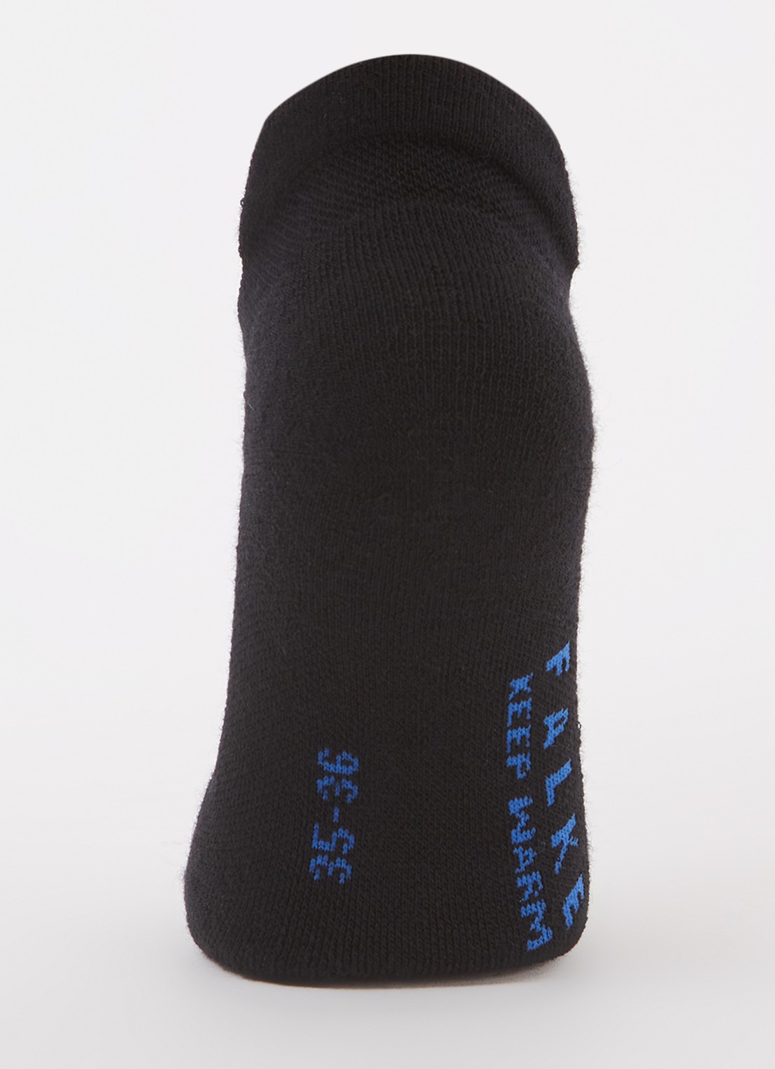 Falke Keep Warm sneakersokken in scheerwolblend - voorkant 4 zwart