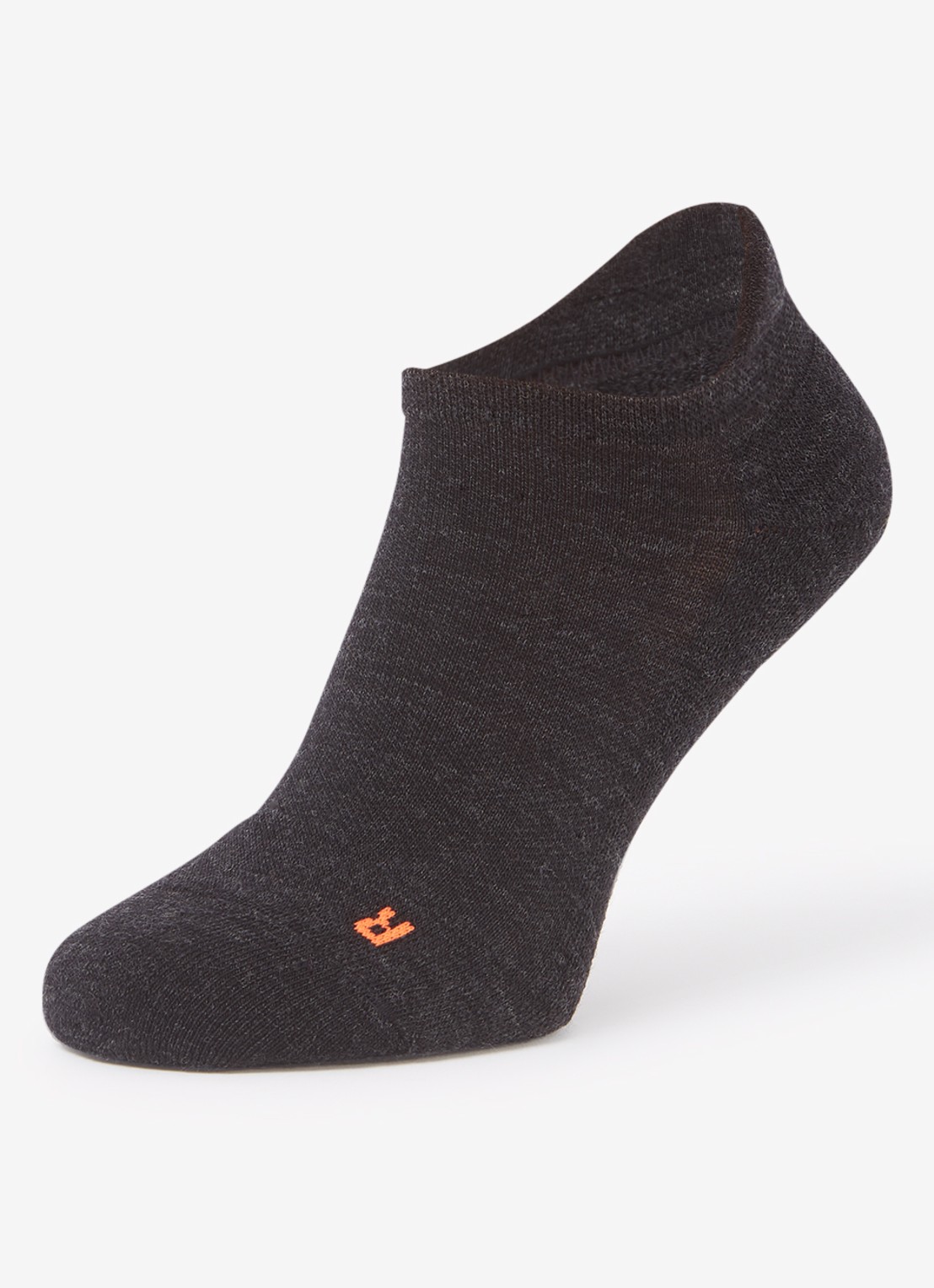 Falke Keep Warm sneakersokken in scheerwolblend - detail antraciet