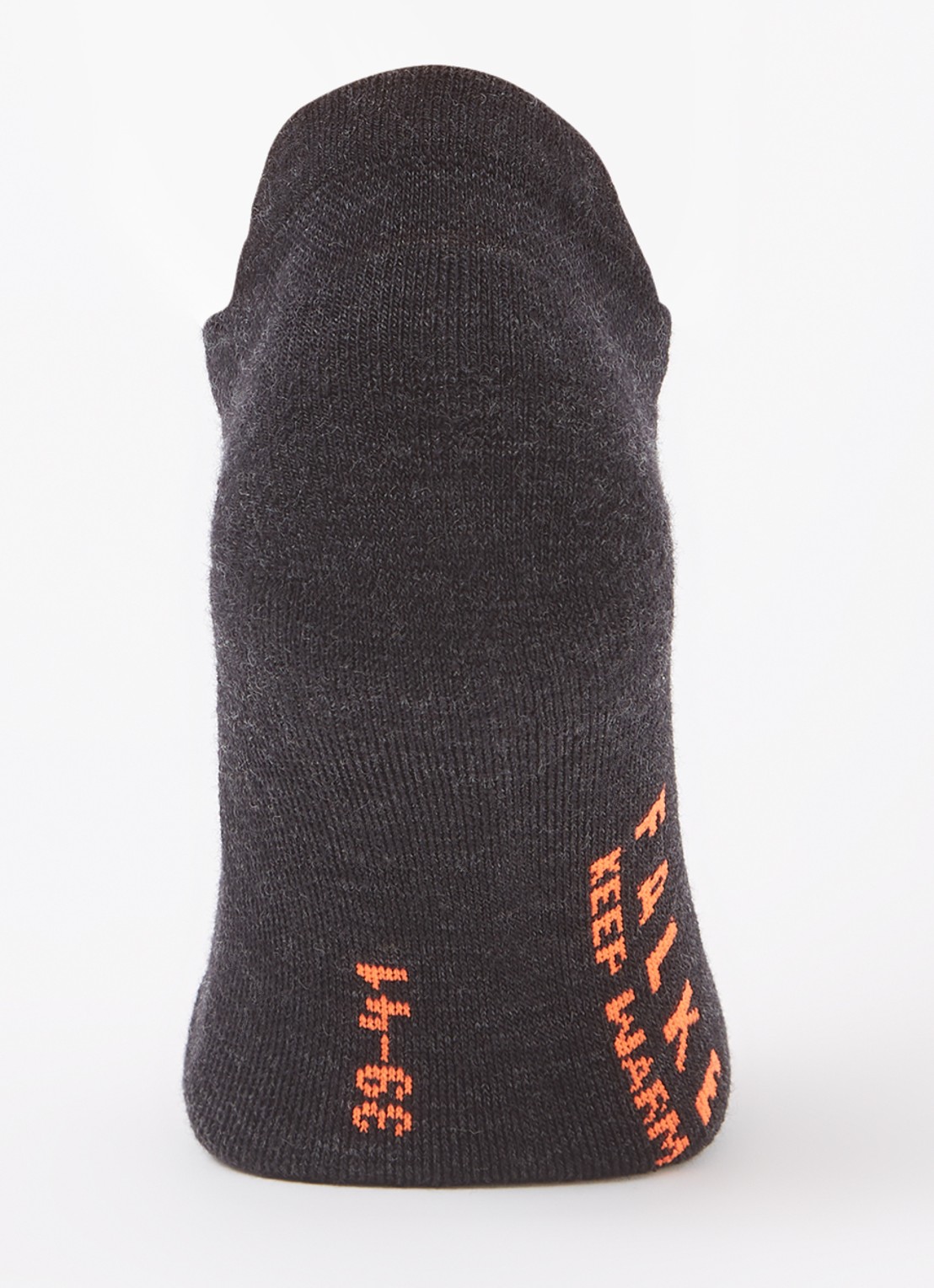 Falke Keep Warm sneakersokken in scheerwolblend - voorkant 3 antraciet