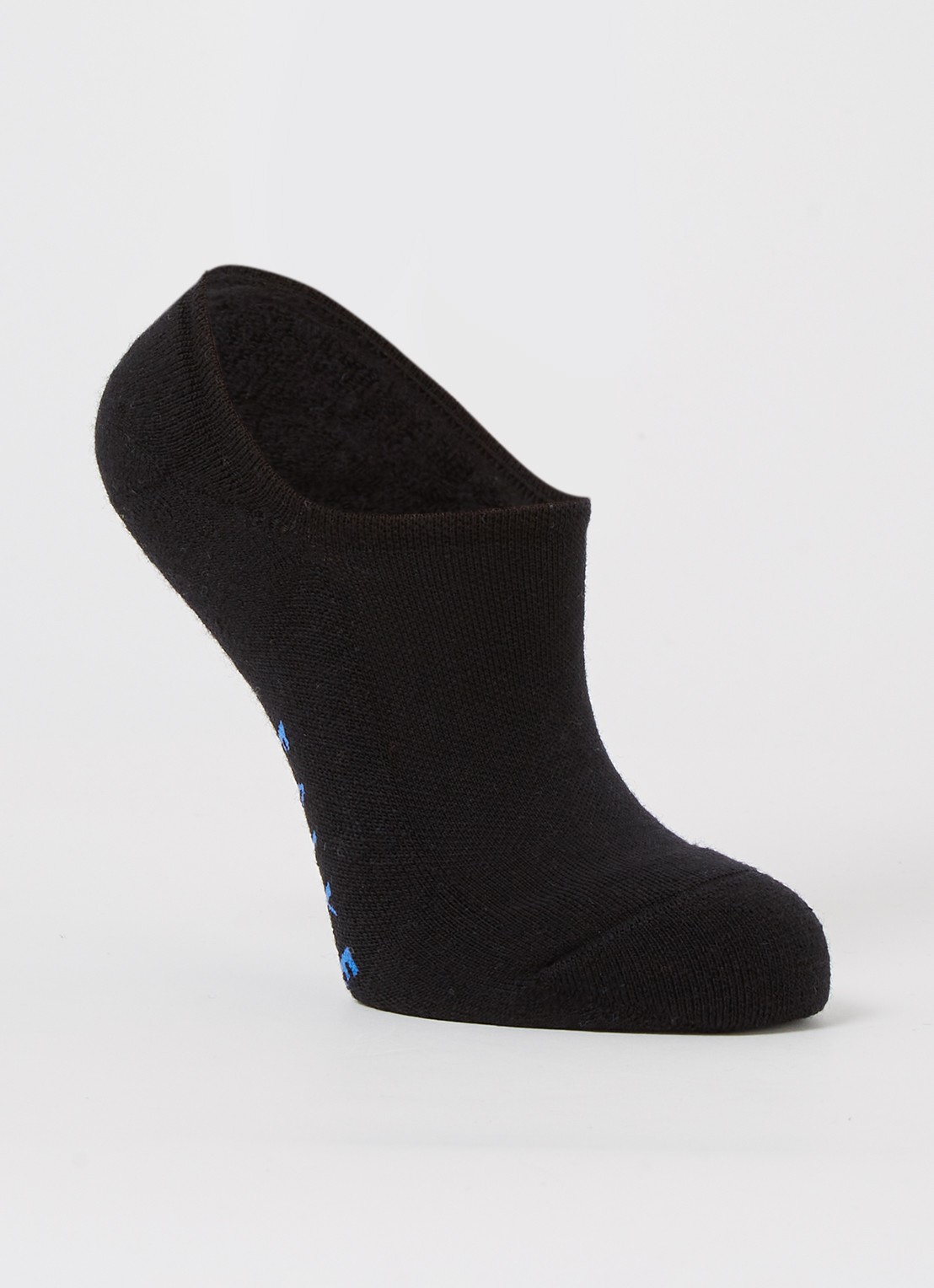 Falke Keep Warm sneakersokken in wolblend - voorkant zwart