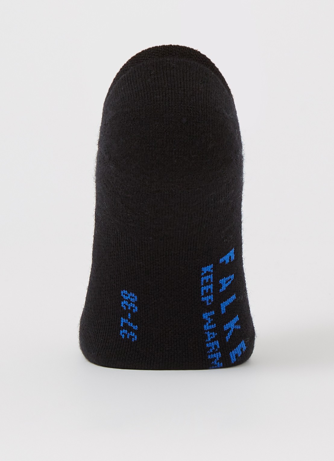 Falke Keep Warm sneakersokken in wolblend - voorkant 2 zwart