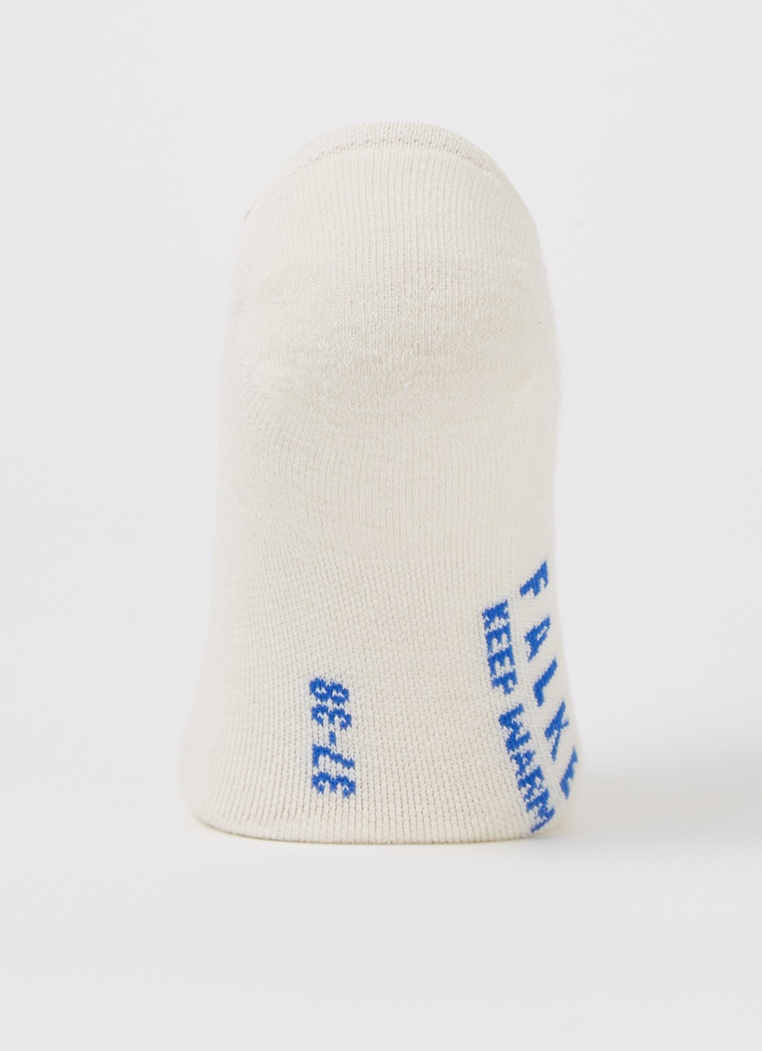 Falke Keep Warm sneakersokken in wolblend - voorkant 3 creme