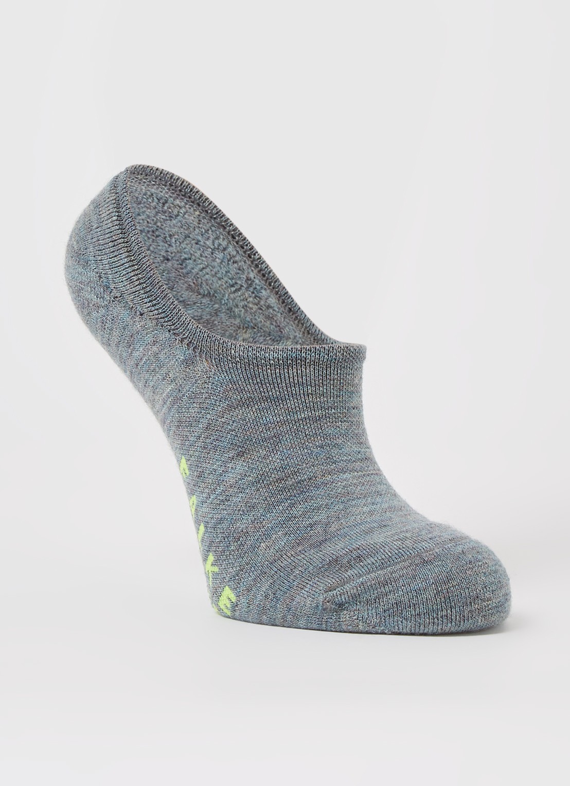 Falke Keep Warm sneakersokken in wolblend - voorkant grijsmele