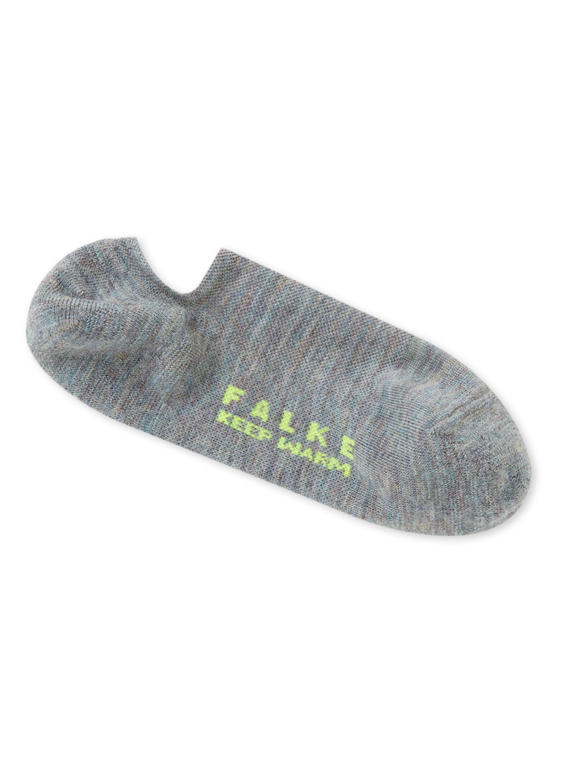 Falke Keep Warm sneakersokken in wolblend - voorkant 3 grijsmele