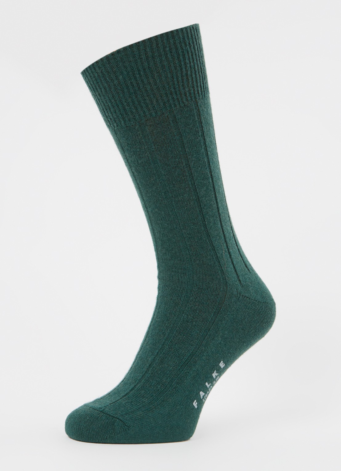 Falke Lhasa Rib sokken in kasjmierblend - detail groen