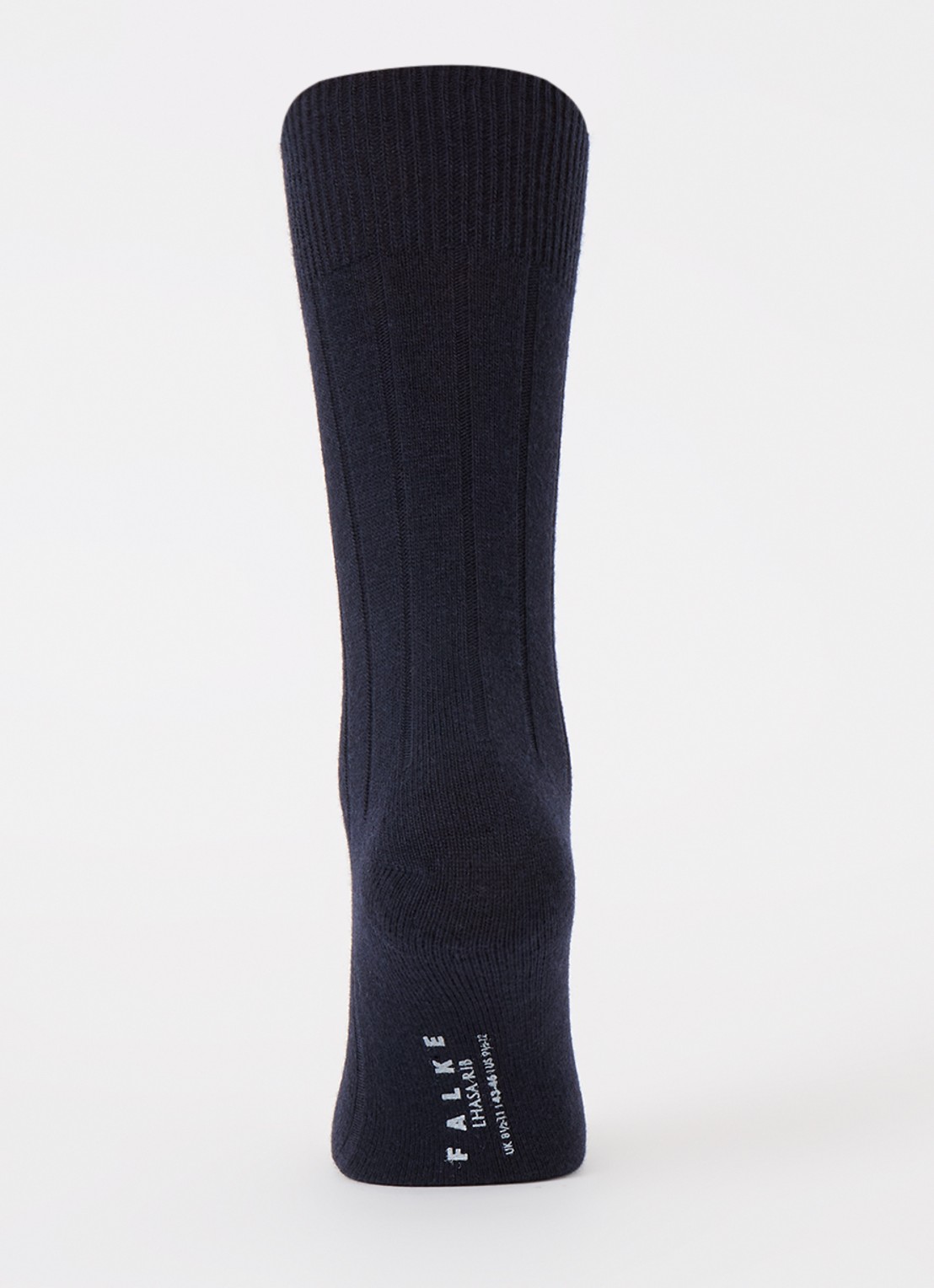 Falke Lhasa Rib sokken in kasjmierblend - voorkant 2 donkerblauw