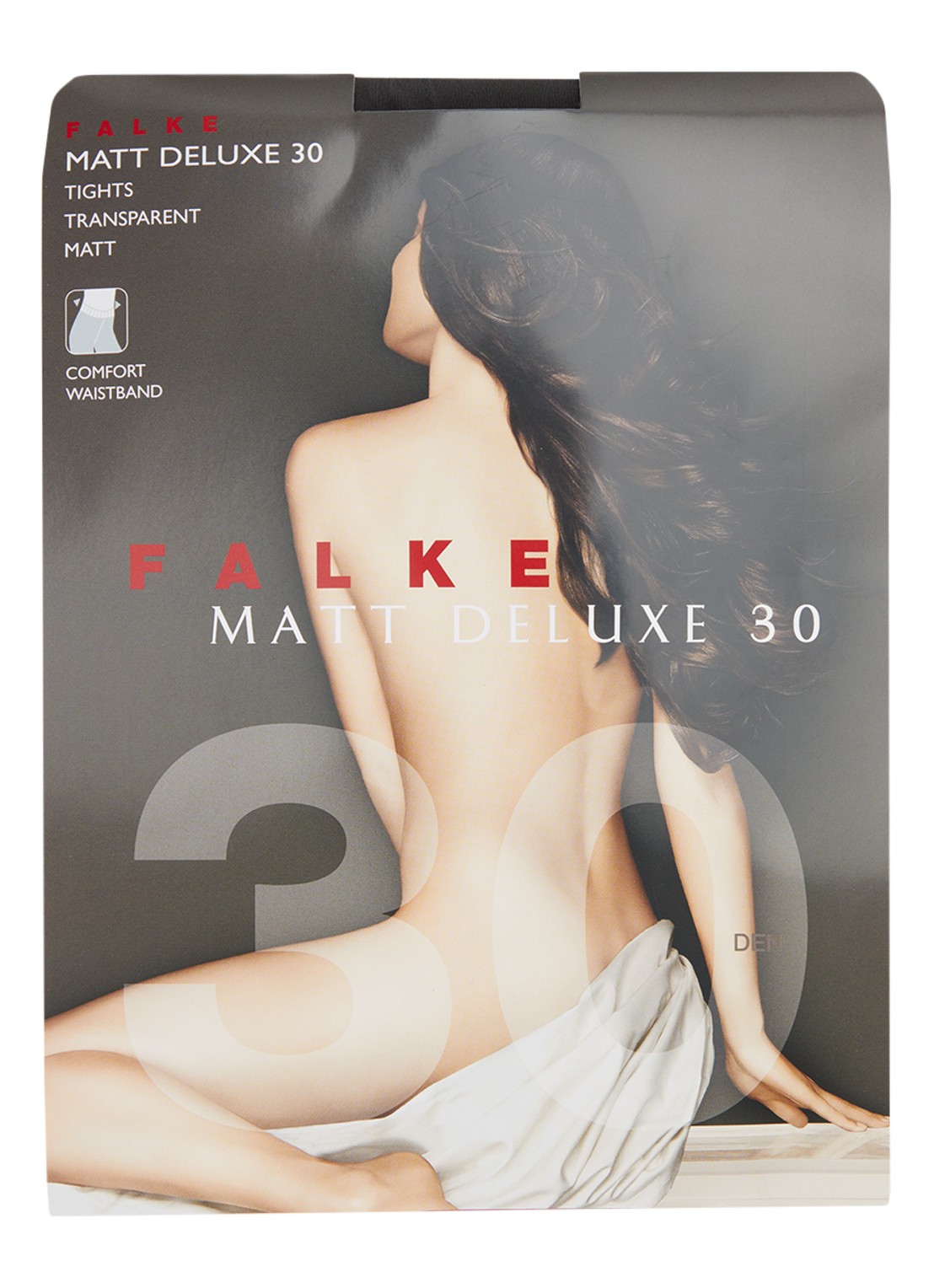 Falke Panty in 30 denier - voorkant zwart