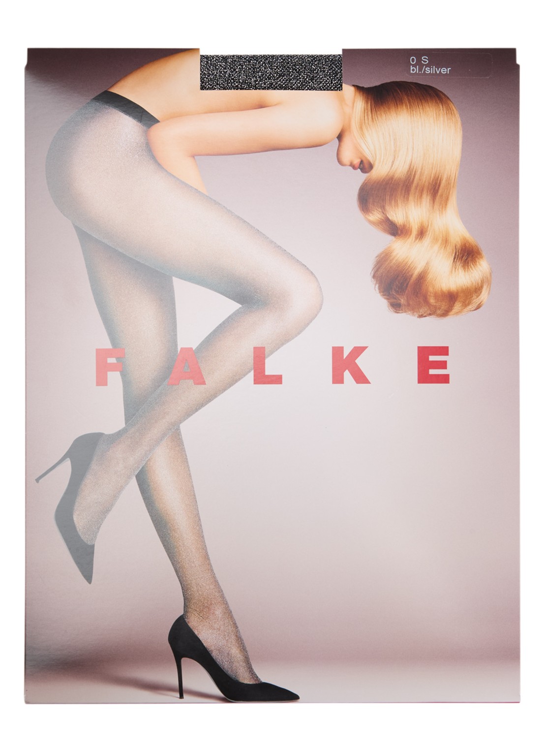 Falke Panty met lurex in 20 denier - voorkant zilver